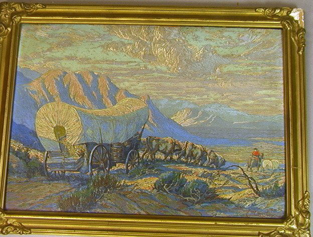 GILBERT ROSS TONGE. Serigraph. Paint enhanced.: GILBERT ROSS TONGE. Serigraph. Paint enhanced. On board.-- Dimensions: Image Size: H: 13.25 inches: W: 19.5 inches ---