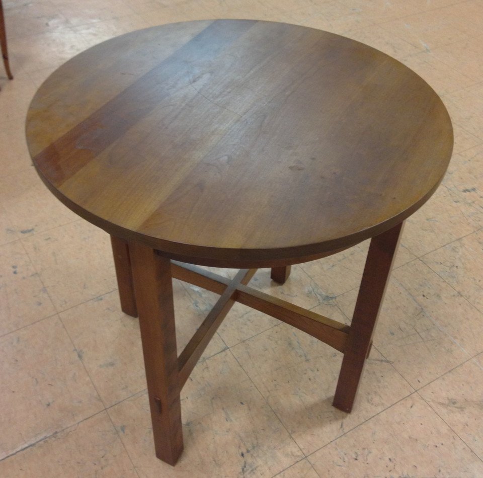 STICKLEY Cherry Round side table #713: STICKLEY Cherry Round side table #713 -- 91-566 dated Jun 1997