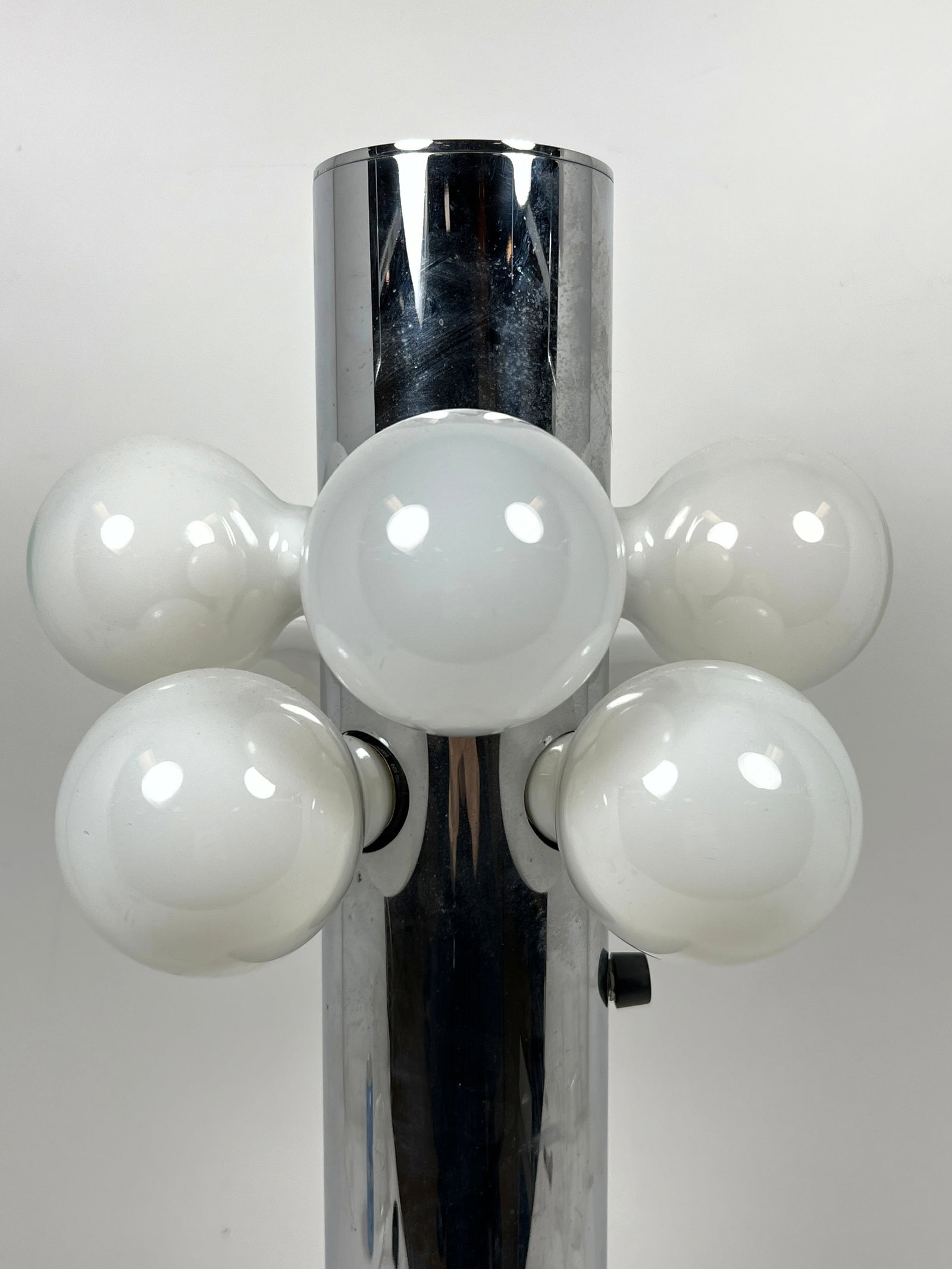 Robert Sonneman Attributed Column Table Lamp. Chrome - 8