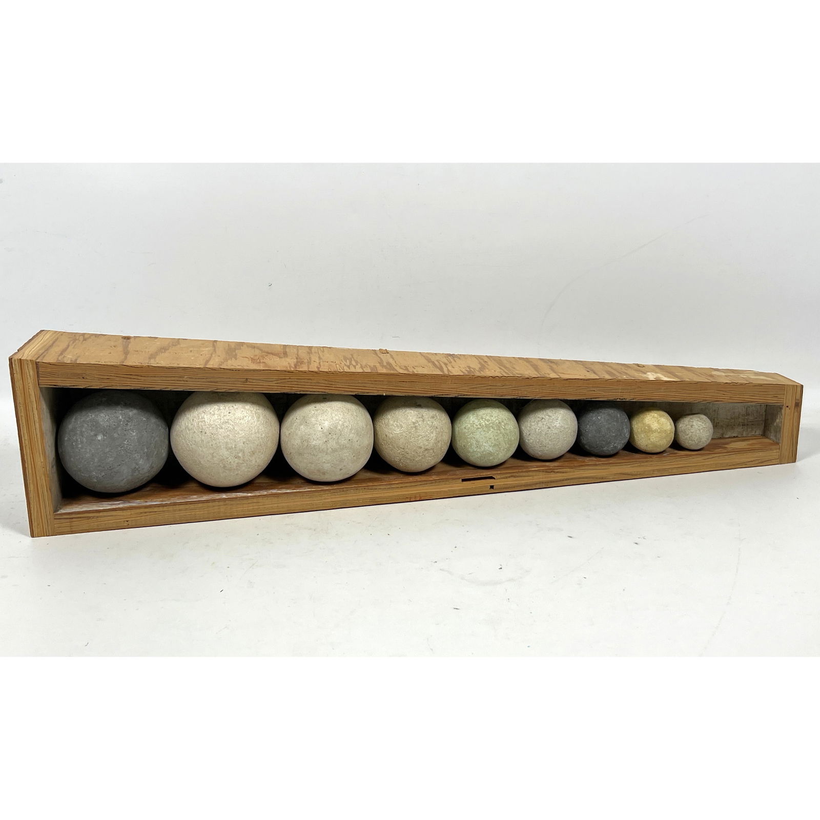 Robert Younger mixed medium Sculpture. Balls in Wood Frame. 1994. (1 of 9)