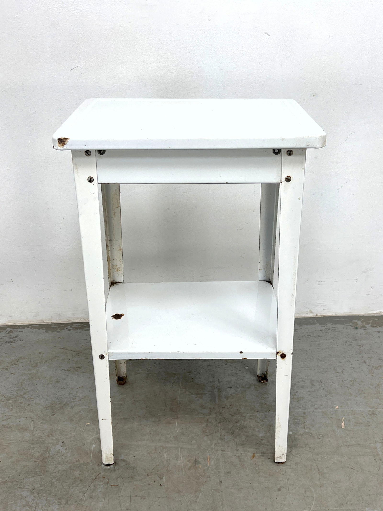 2pcs Industrial Design. Work table and drafting stool. - 2