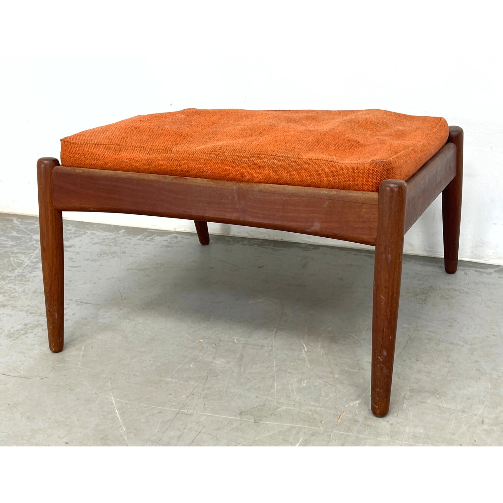 Danish Modern Teak Ottoman stool. (1 of 7)