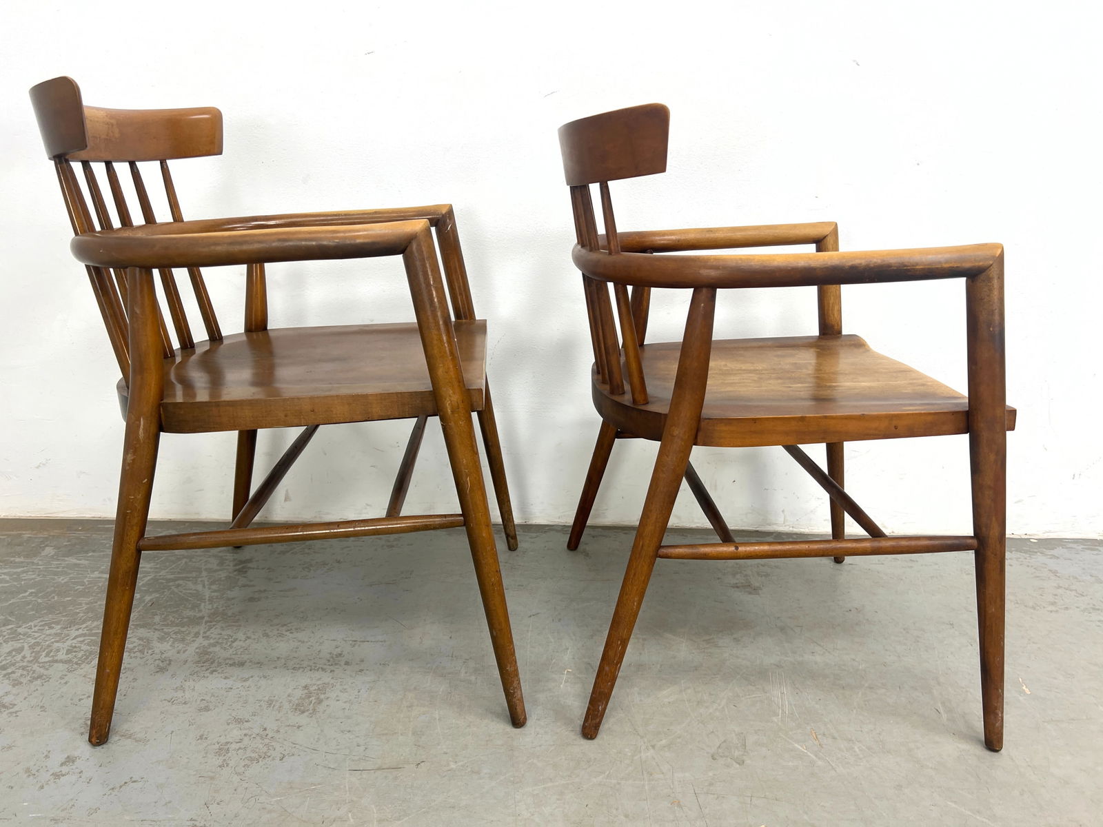 Paul McCobb Planner Group Solid Maple Spindle Back Armchairs, - 6