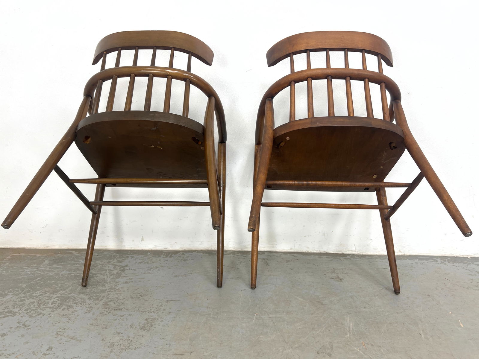 Paul McCobb Planner Group Solid Maple Spindle Back Armchairs, - 7