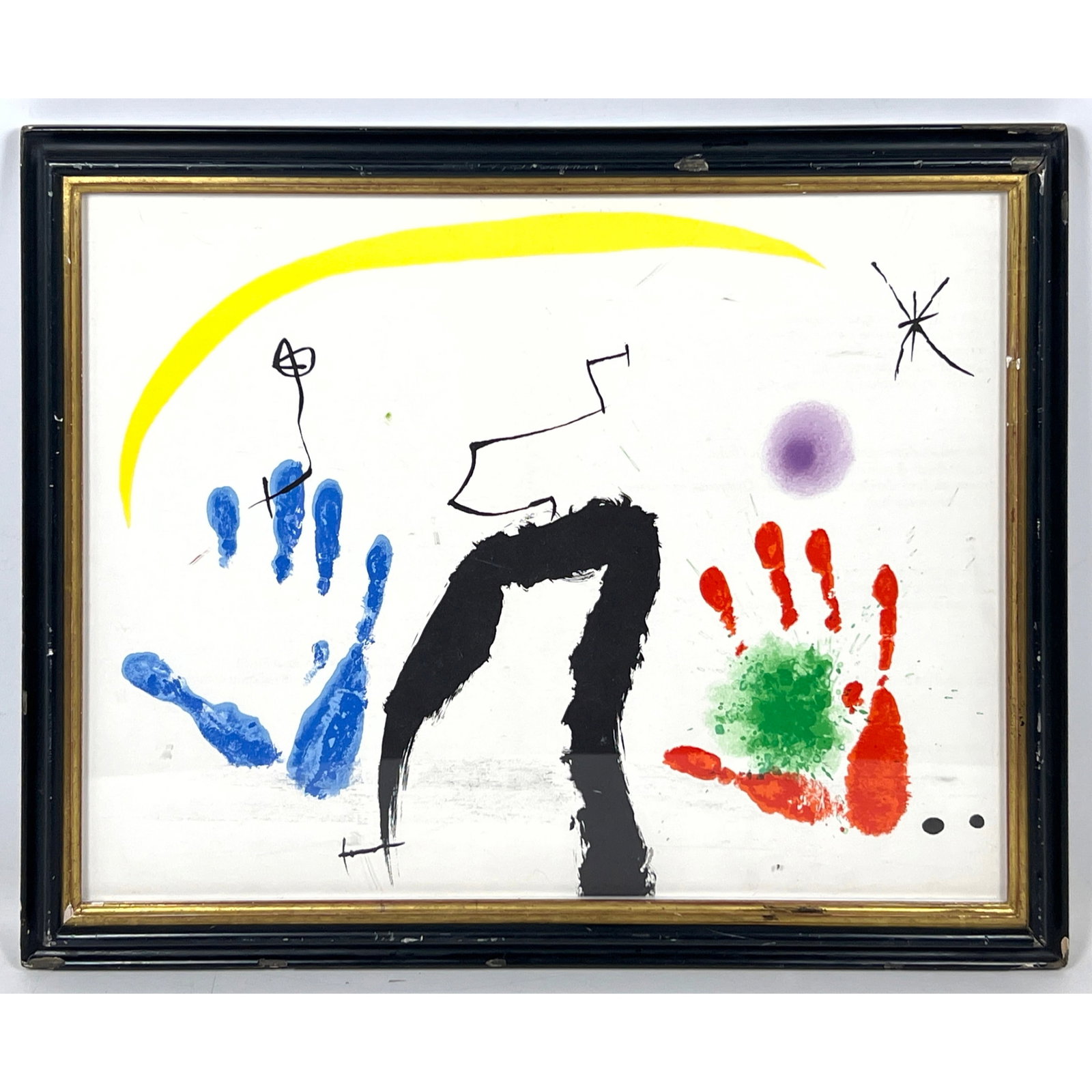 The Hands Lithograph Print after Joan Miro. Unmarked. Les Mains. (1 of 8)