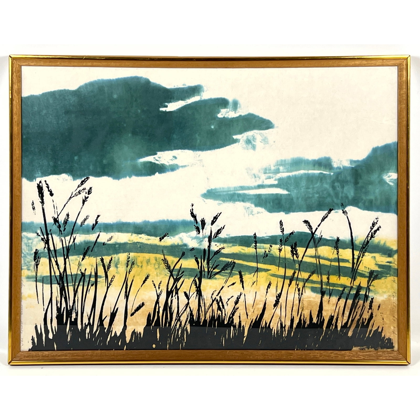 RICHARD KEMBLE Print. Artist's Proof. Marsh Grasses against Colorful Sky. "The Lowest Trees have Top (1 of 11)