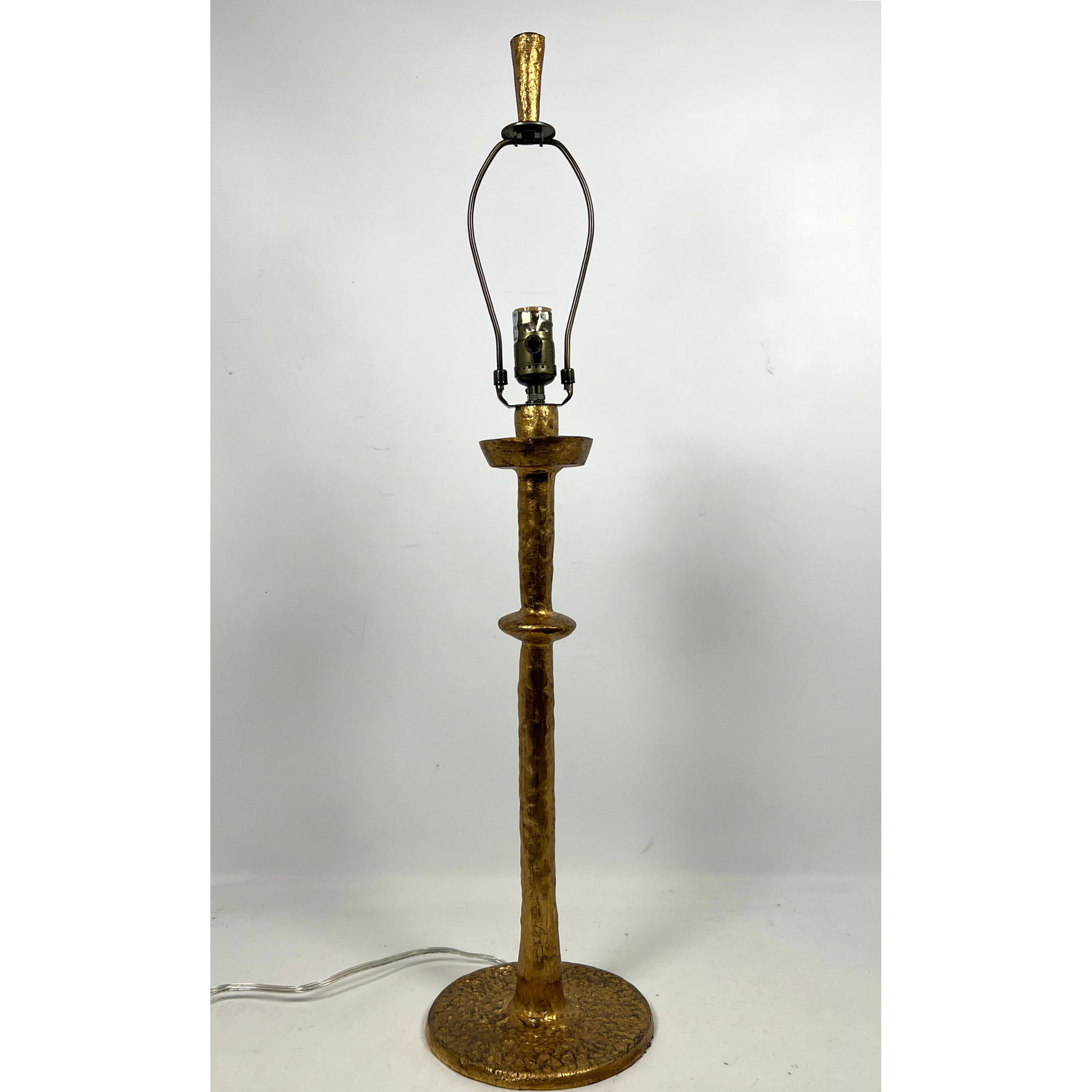 UTTERMOST Heavy Hammered Metal Table Lamp. Tall Hammered Candlestick Form. Marked. (1 of 11)