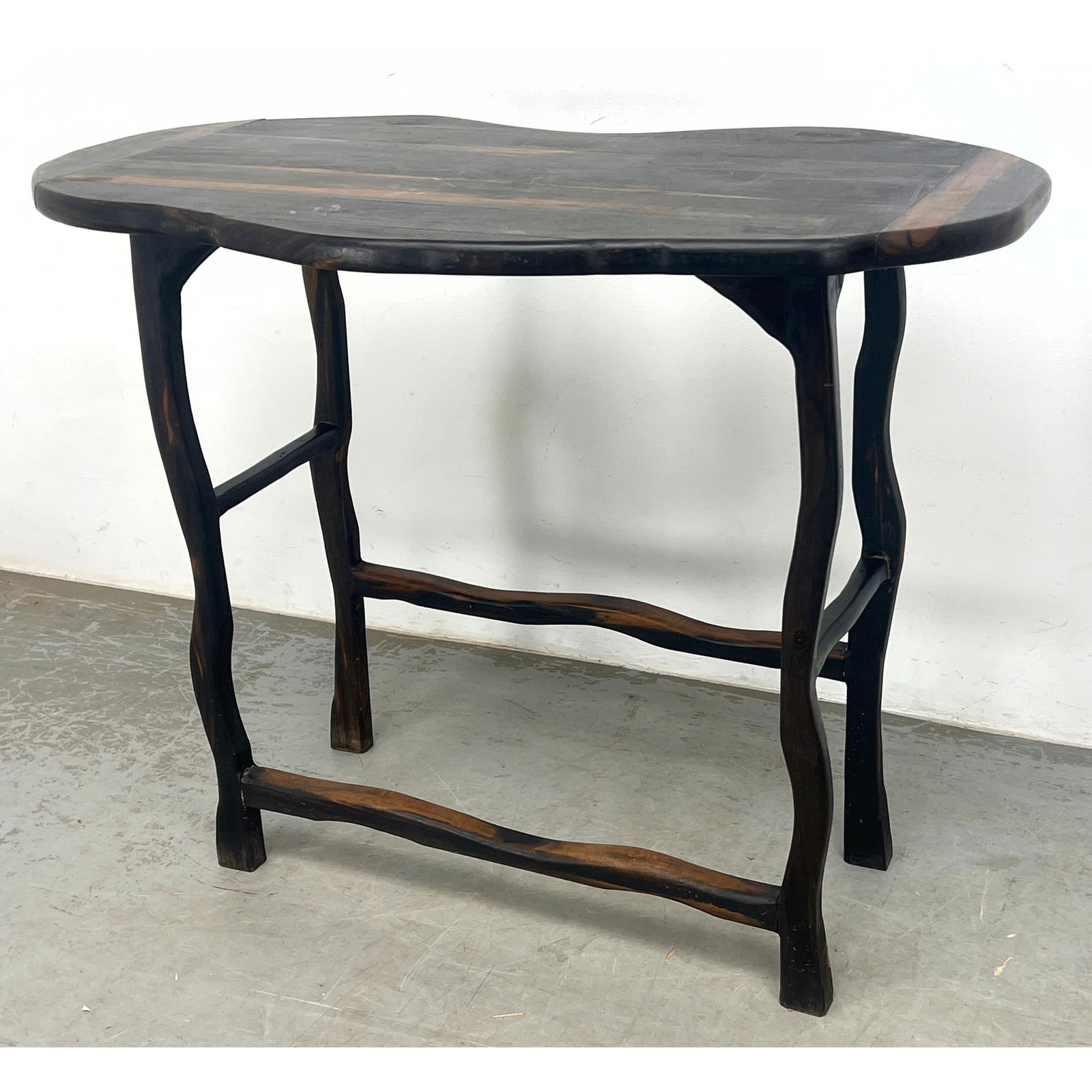 Custom Studio Made Biomorphic Top Occasional Table. Undulating legs. (1 of 9)