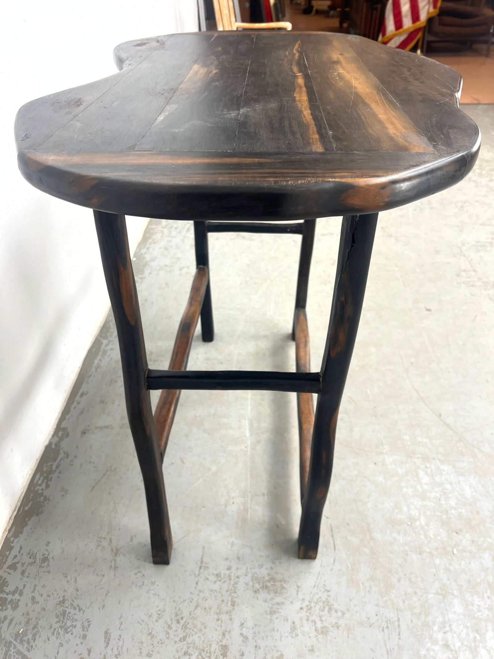 Custom Studio Made Biomorphic Top Occasional Table. Undulating legs. - 4