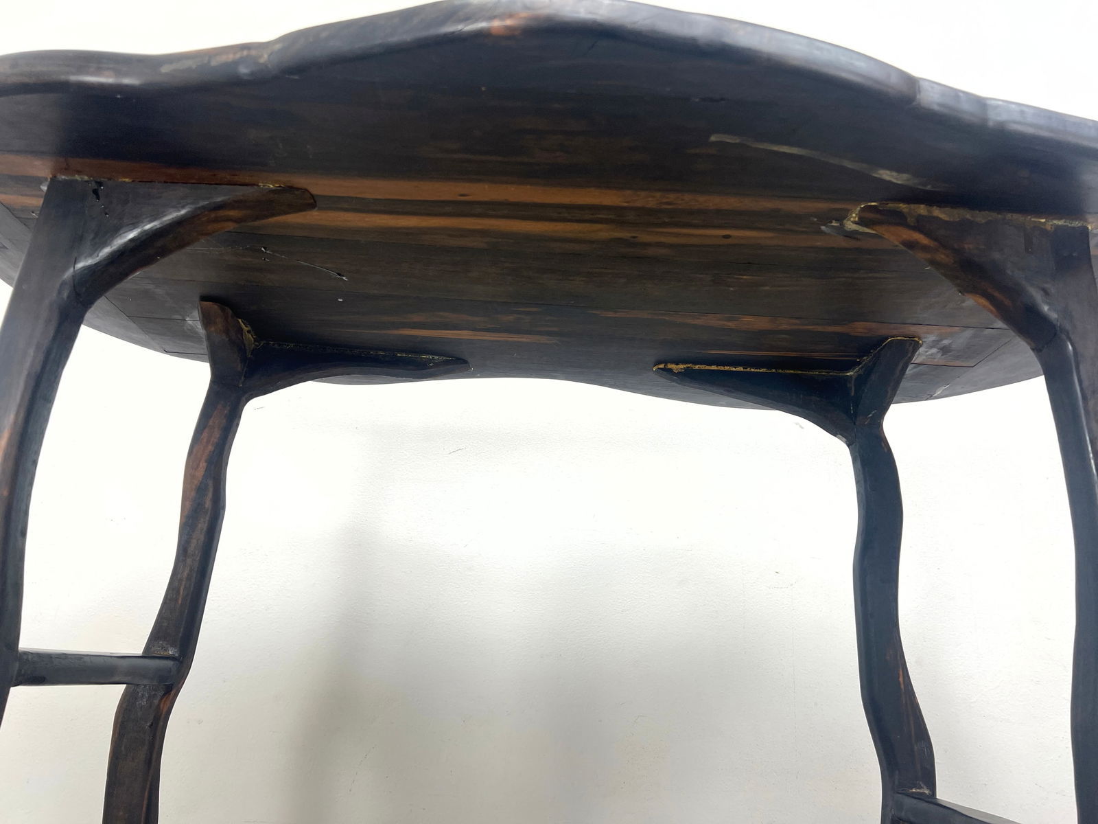 Custom Studio Made Biomorphic Top Occasional Table. Undulating legs. - 7