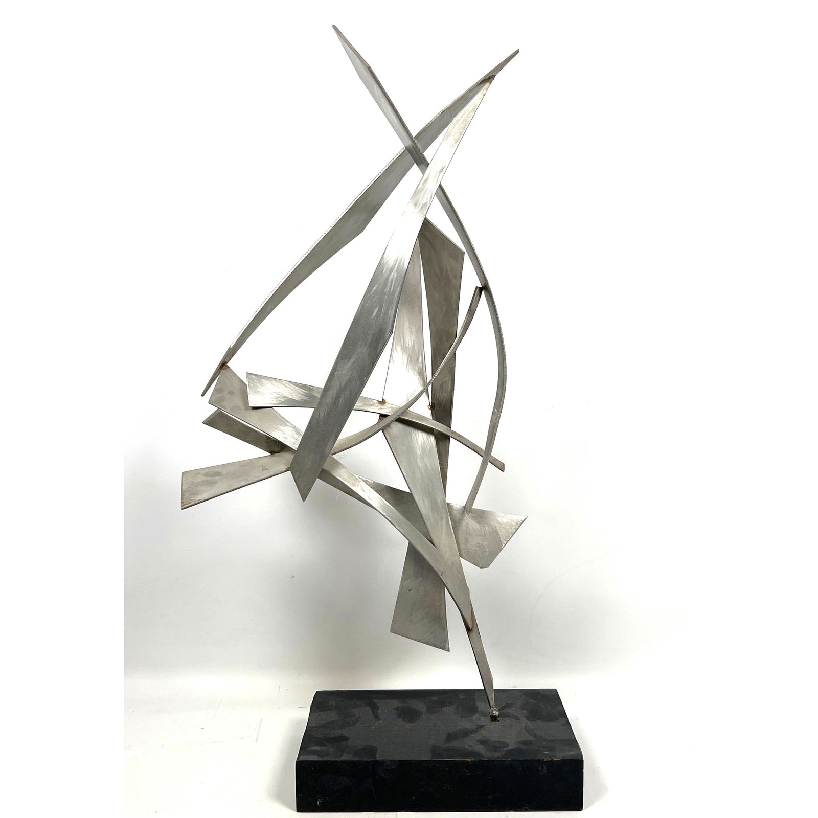 Steve Laufer Abstract Constructed Modern Table sculpture. Wood Base. (1 of 12)