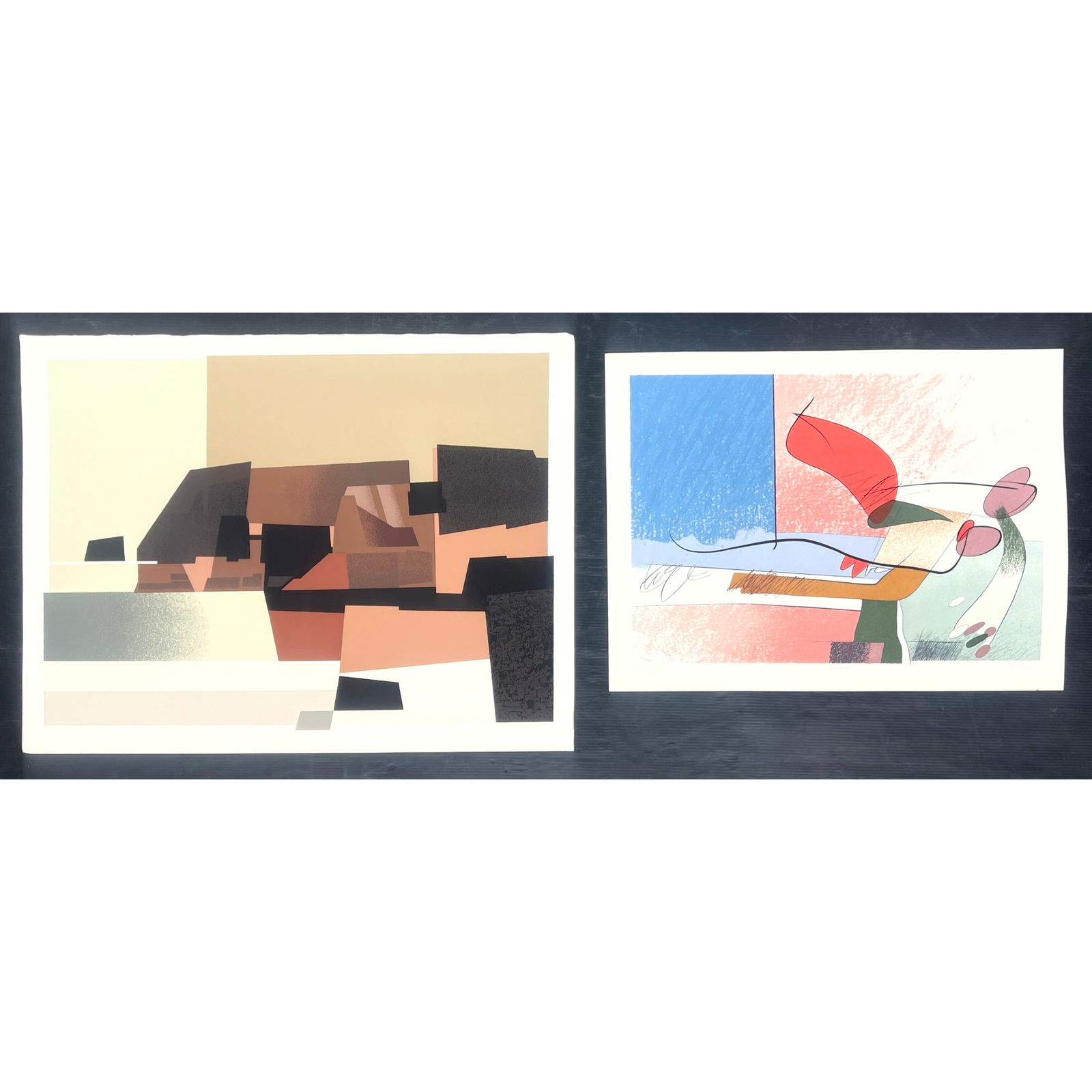 2pcs Arnold Hoffmann Jr Lithograph Print. Signed and Numbered. Coastal Forms V 52/70. Breakaway A.P (1 of 16)