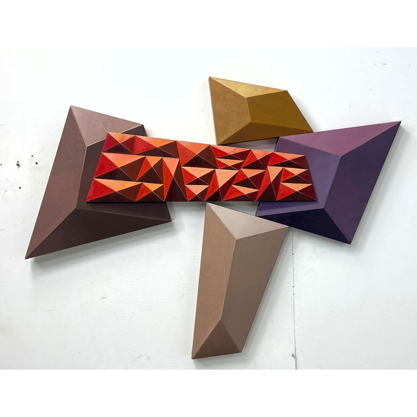 Peter Nishanian Dimensional Oil on Wood Painting. Quintet. (1 of 10)