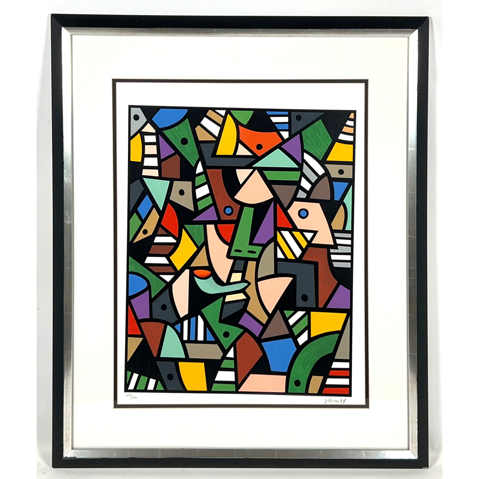 Limited edition serigraph on paper titled Wam Pum by artist John Rosa. 253/300 (1 of 12)