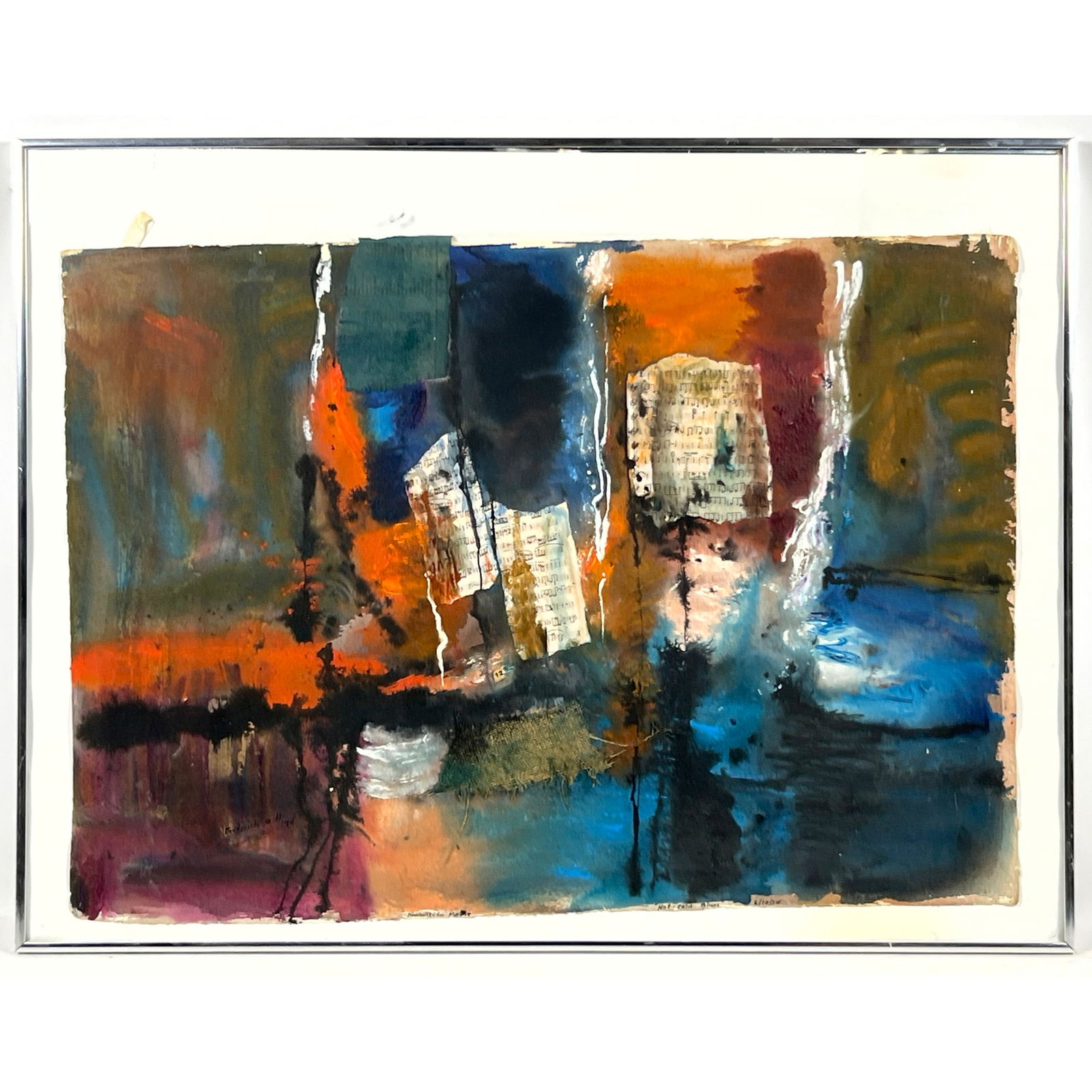 Frederick Gill Watercolor Painting on Paper. Hot Cold Blue 6/10/74 (1 of 15)