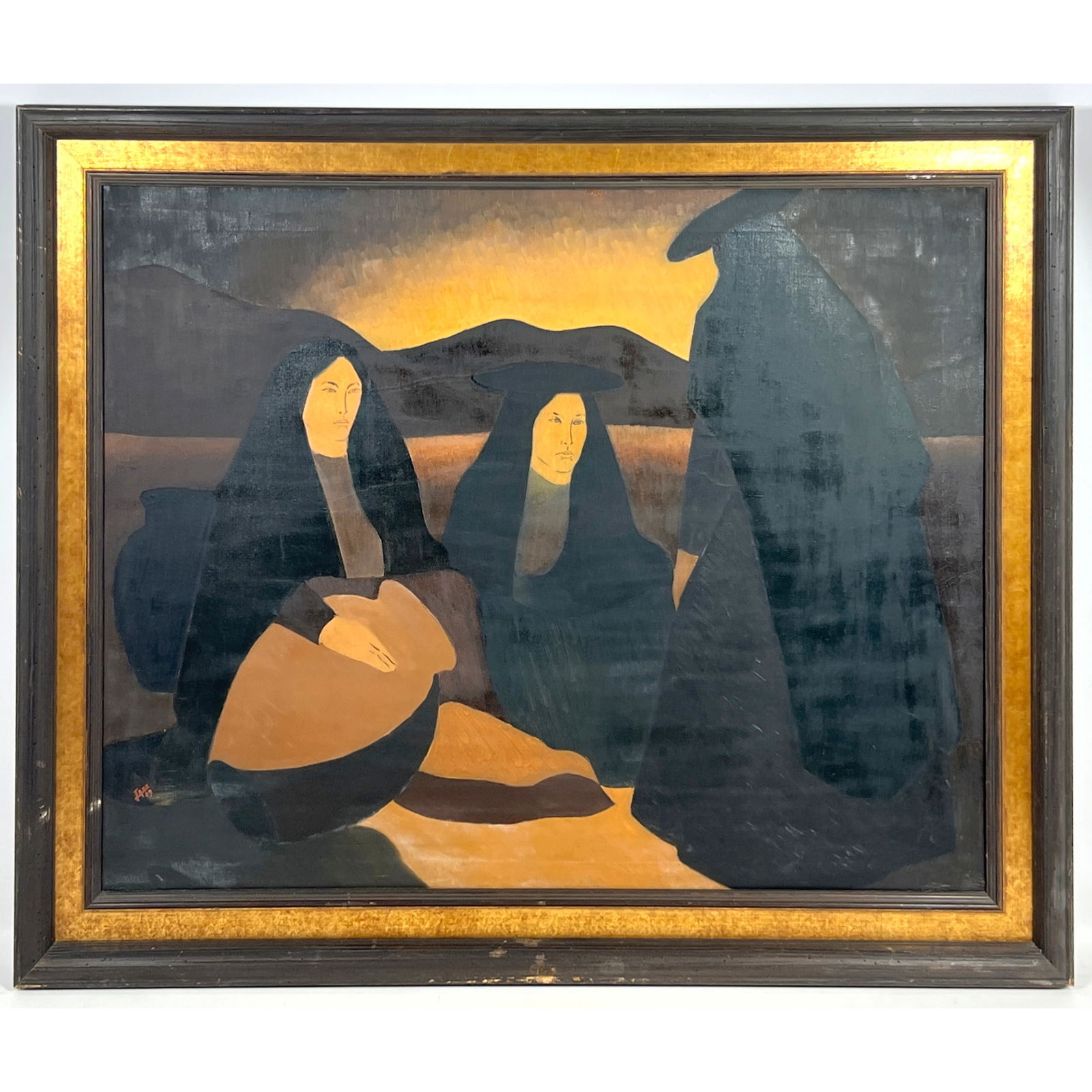 Signed Dated 60 Figurative Painting. (1 of 8)