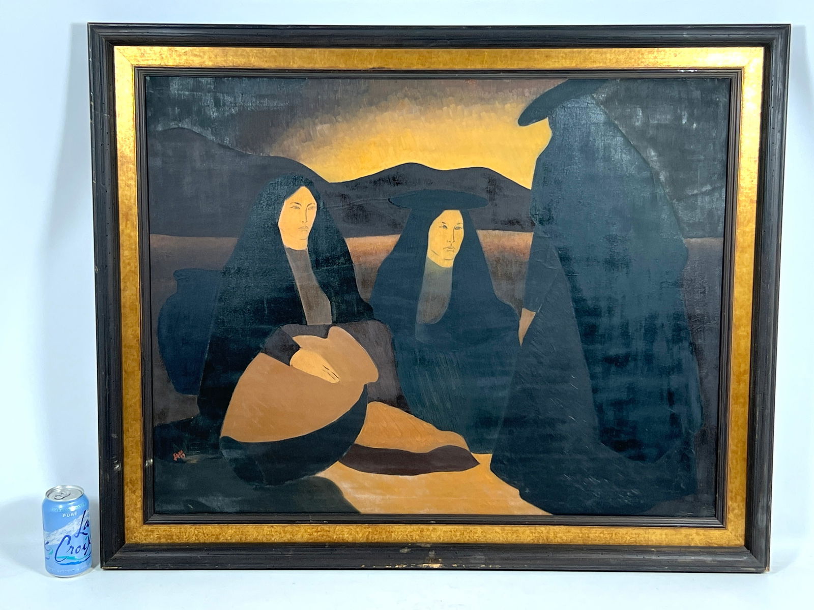 Signed Dated 60 Figurative Painting. - 2