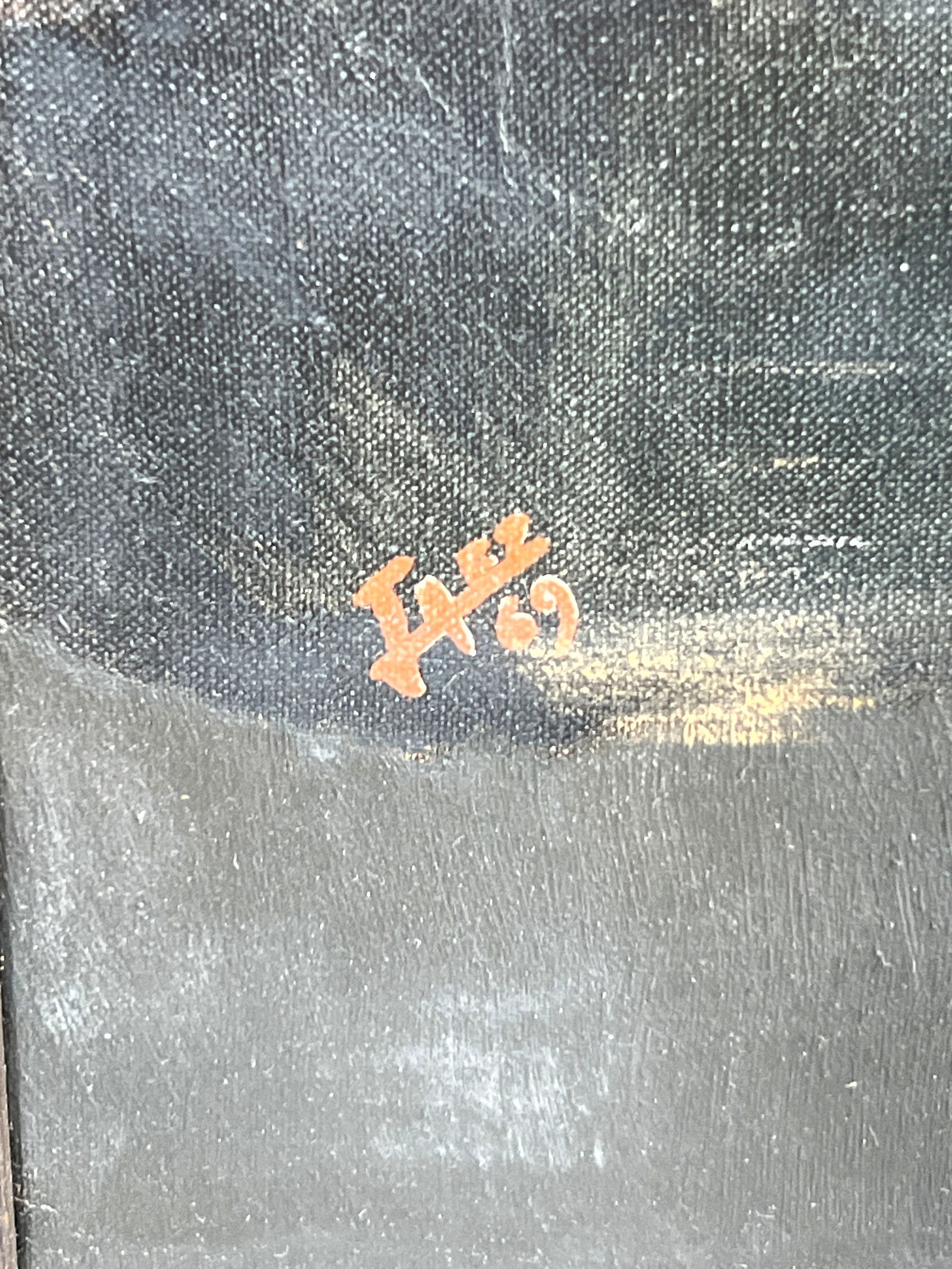 Signed Dated 60 Figurative Painting. - 3