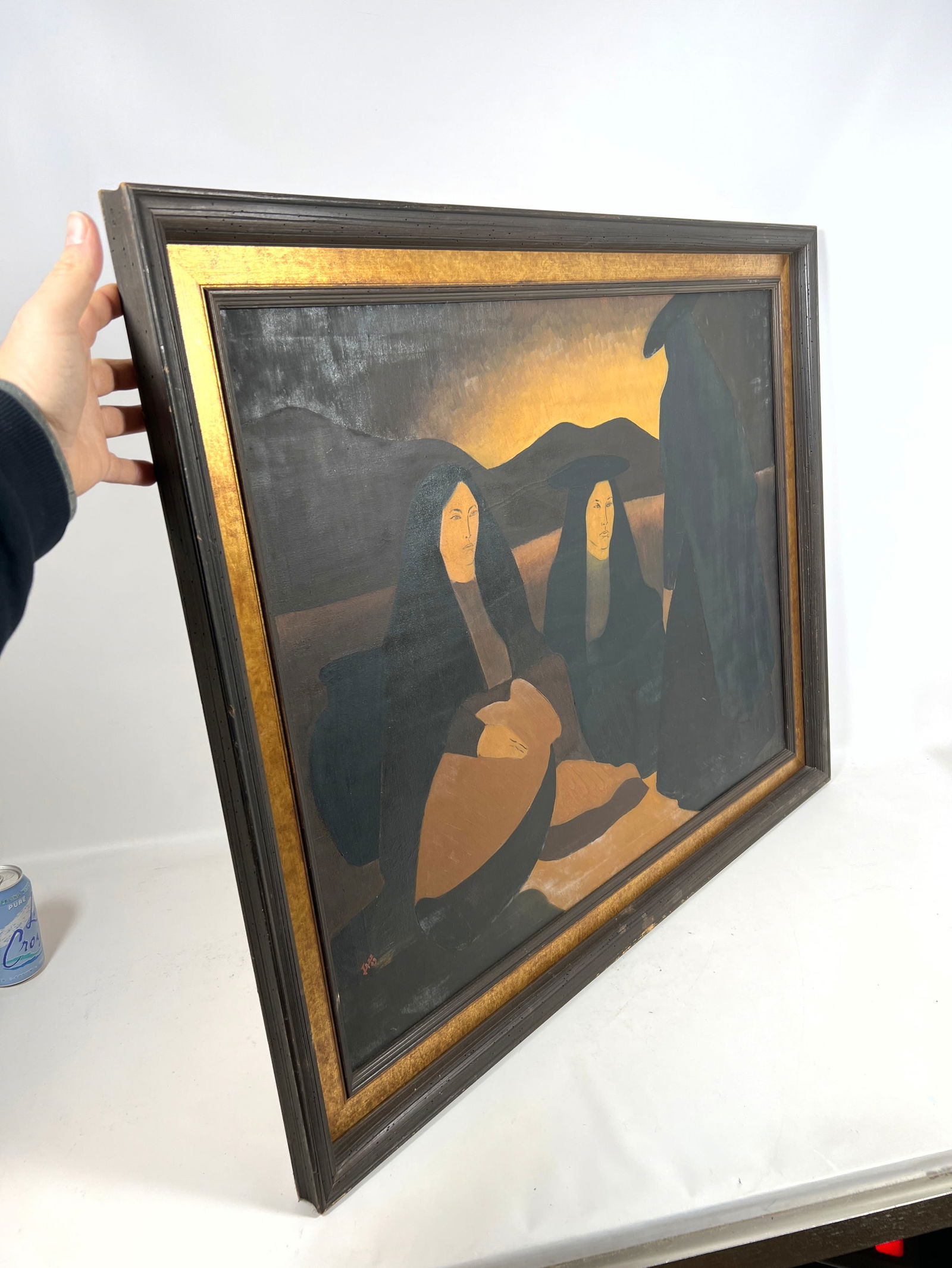 Signed Dated 60 Figurative Painting. - 4