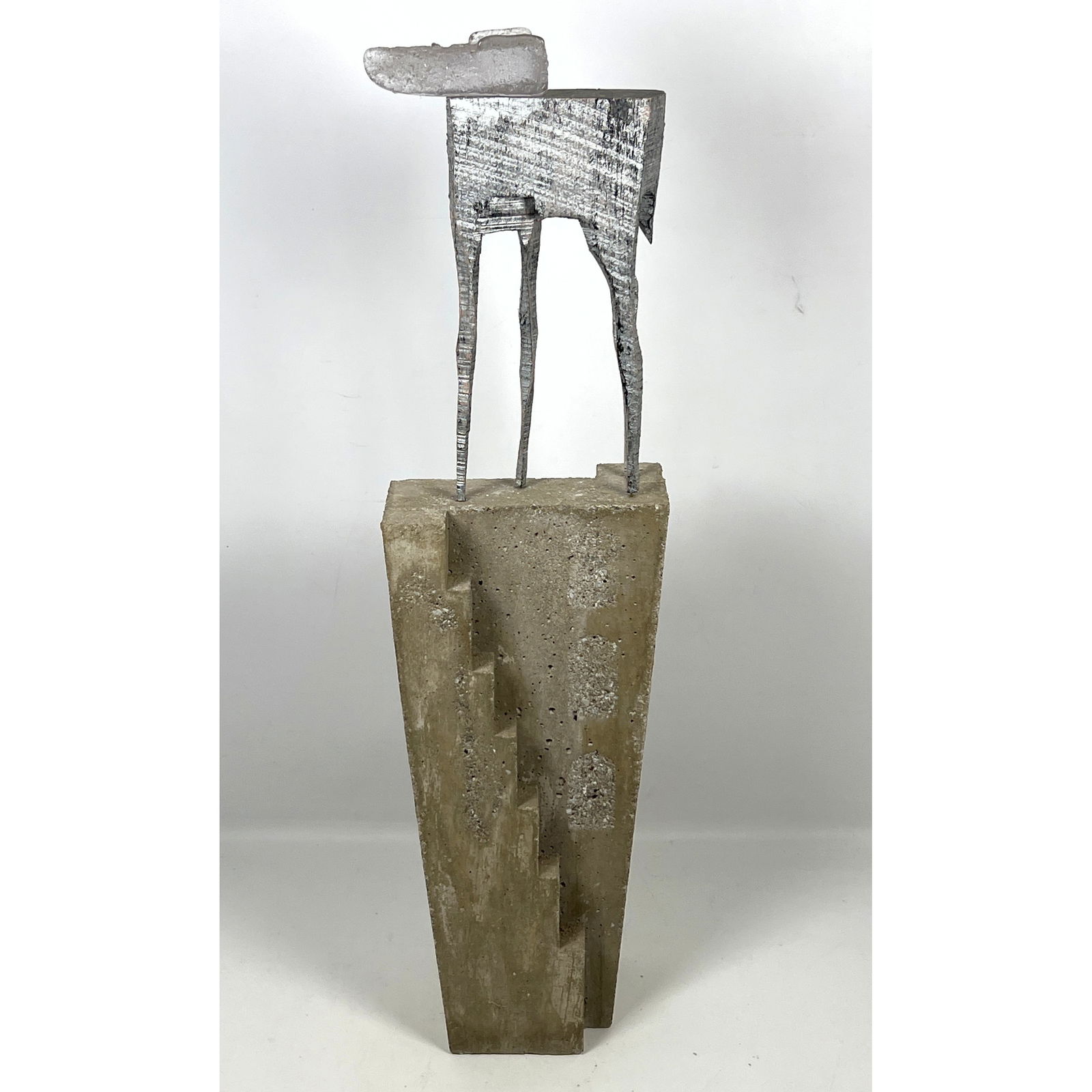 Mark Kobasz Stone Metal and Glass Floor sculpture. (1 of 14)