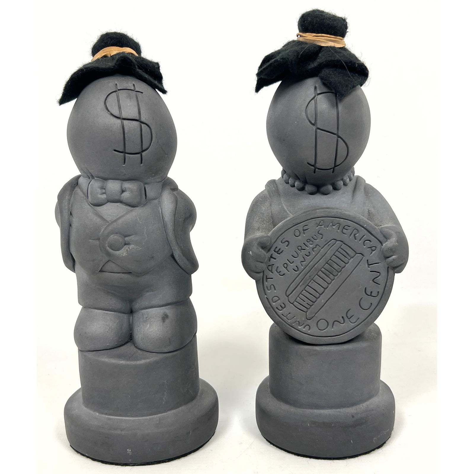 Pair Tom Otterness Painted Plaster Sculptures. (1 of 13)