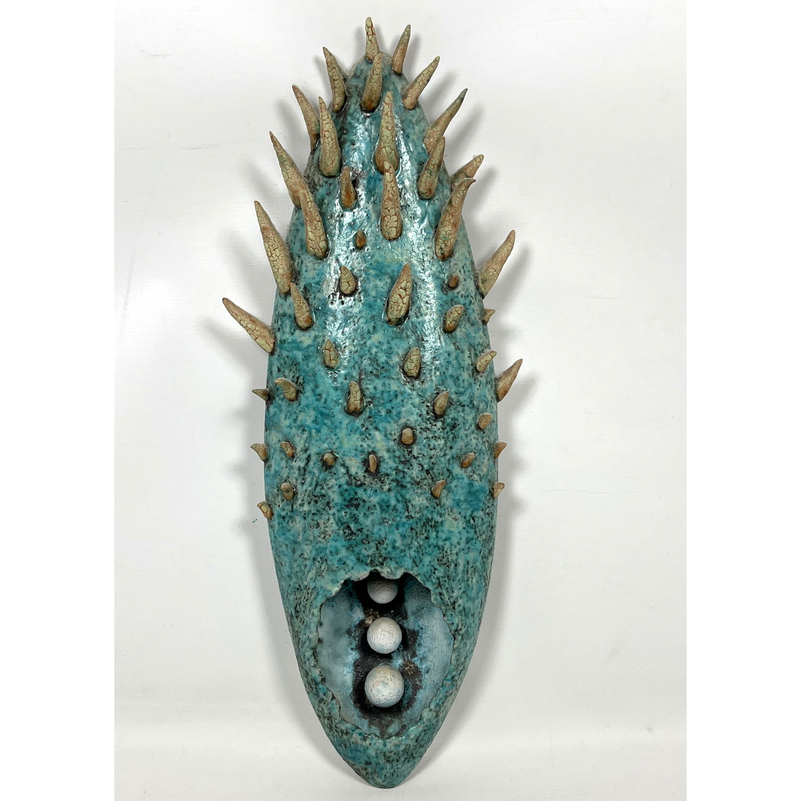 Handmade Studio Pottery Wall Sculpture. Egg Maker. (1 of 11)