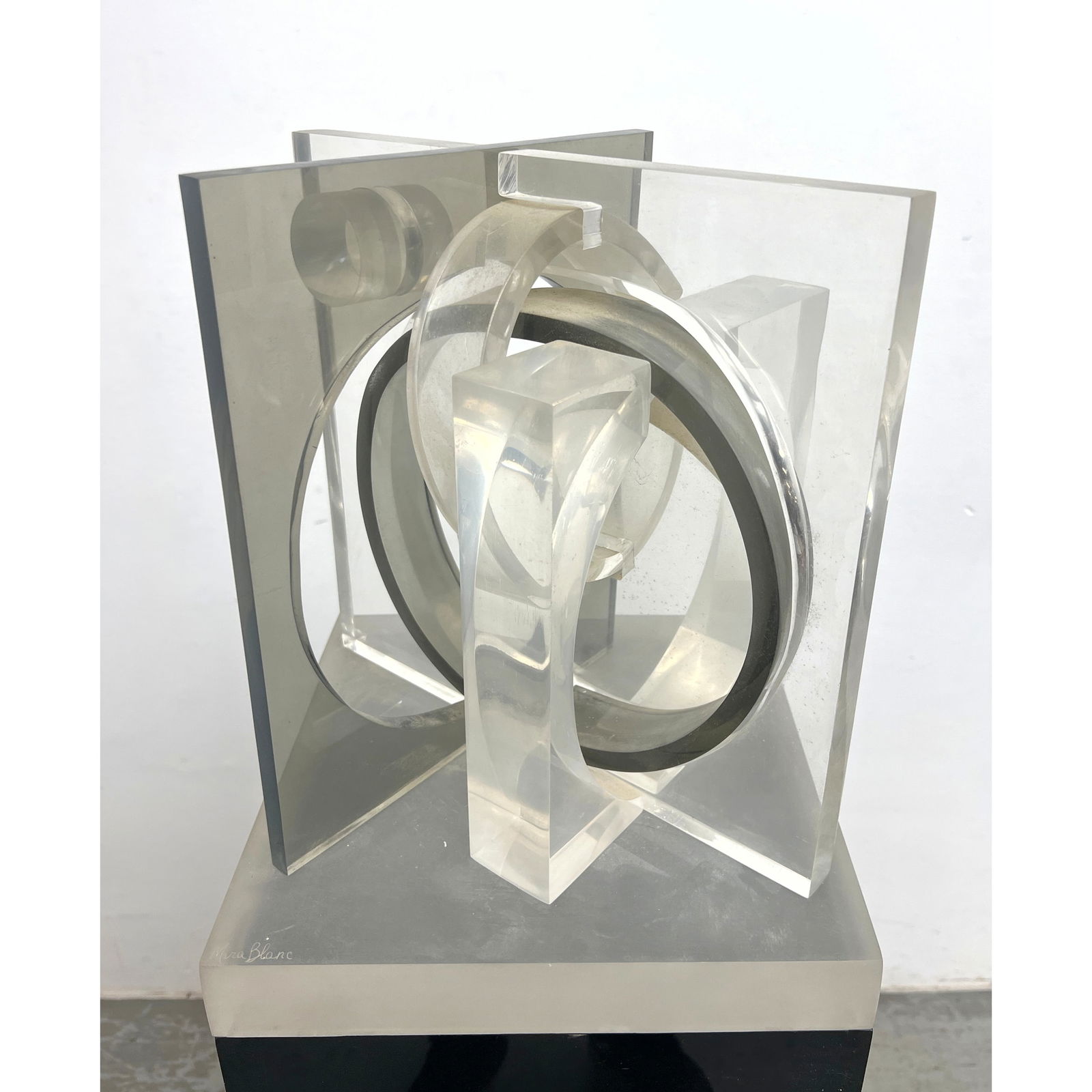 Miriam Blanc Acrylic Lucite sculpture on LIGHT UP Black Acrylic Pedestal. (1 of 9)