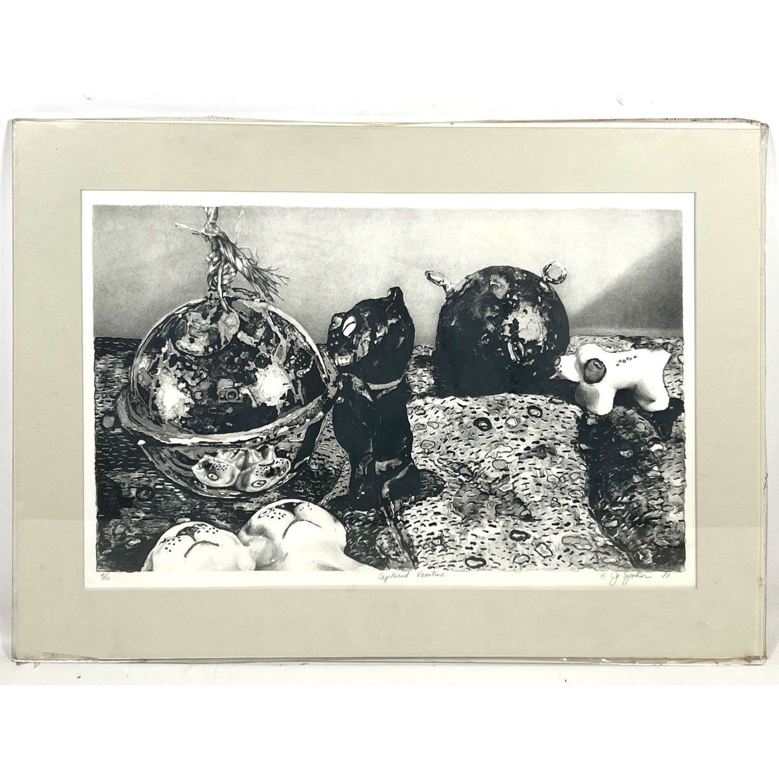 Kathryn Jo Yarrington aka Jo Spohn, Lithograph Print. 81: Kathryn Jo Yarrington aka Jo Spohn, Lithograph Print. 81 Dimensions: Frame Height: 23 inches, Frame Width: 33 inches. - Image Size: Image Height: 16 inches, Image Width: 25.75 inches. --- - We offer c