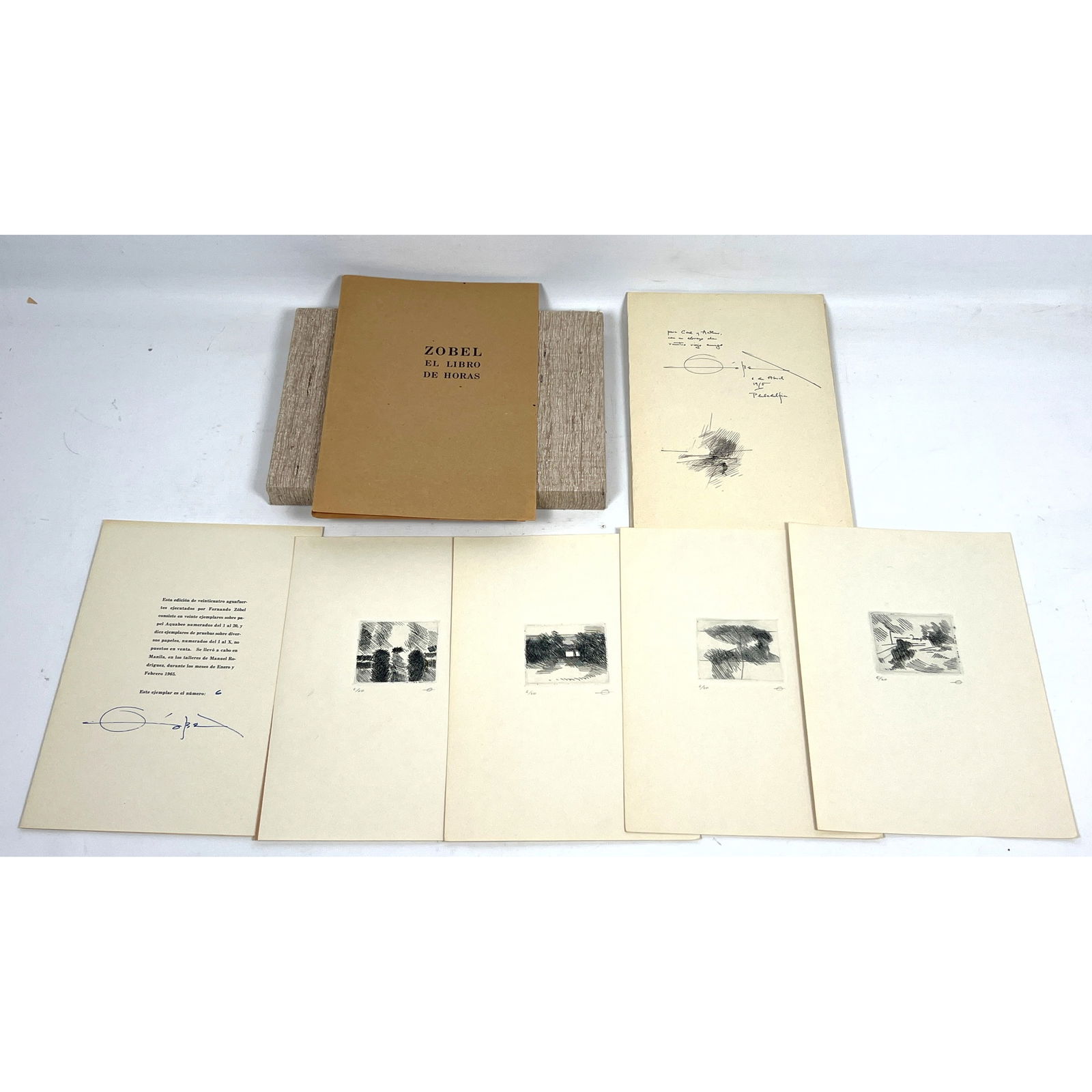 Fernando Zobel El Libro De Horas Portfolio Book. Signed and Numbered 6. Each etching signed and numb (1 of 18)