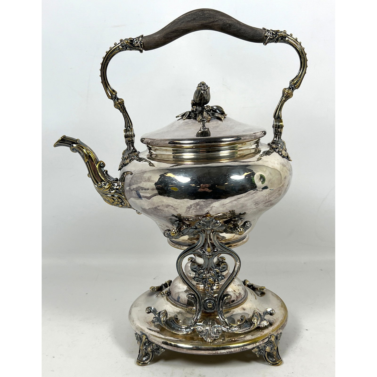 CHRISTOFLE Silverplate Tilting Teapot. Pot on Stand. (1 of 13)