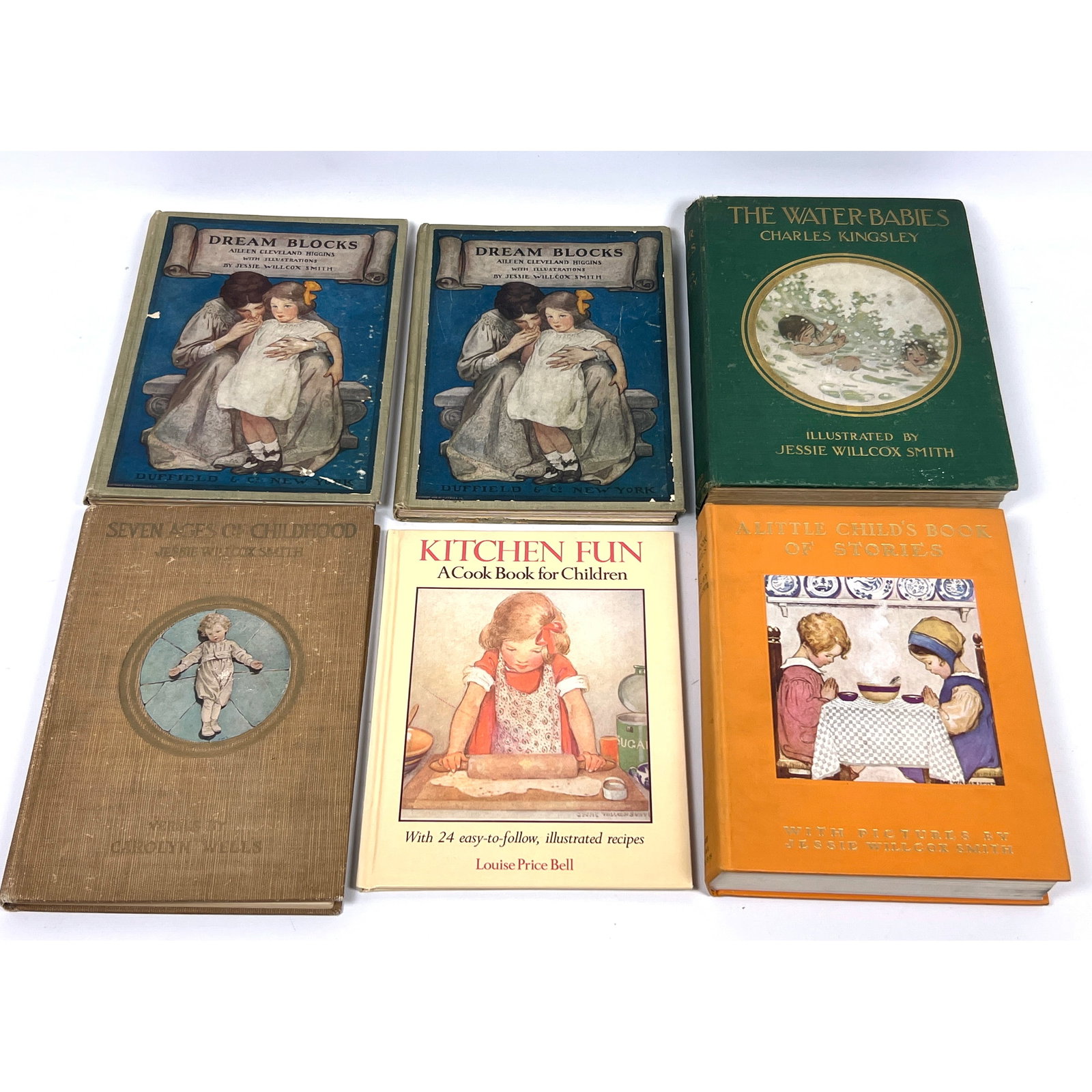 6pcs Jesse Wilcox Smith Illustrated Books. The collection includes:* Two copies of "Dream Blocks" b (1 of 18)