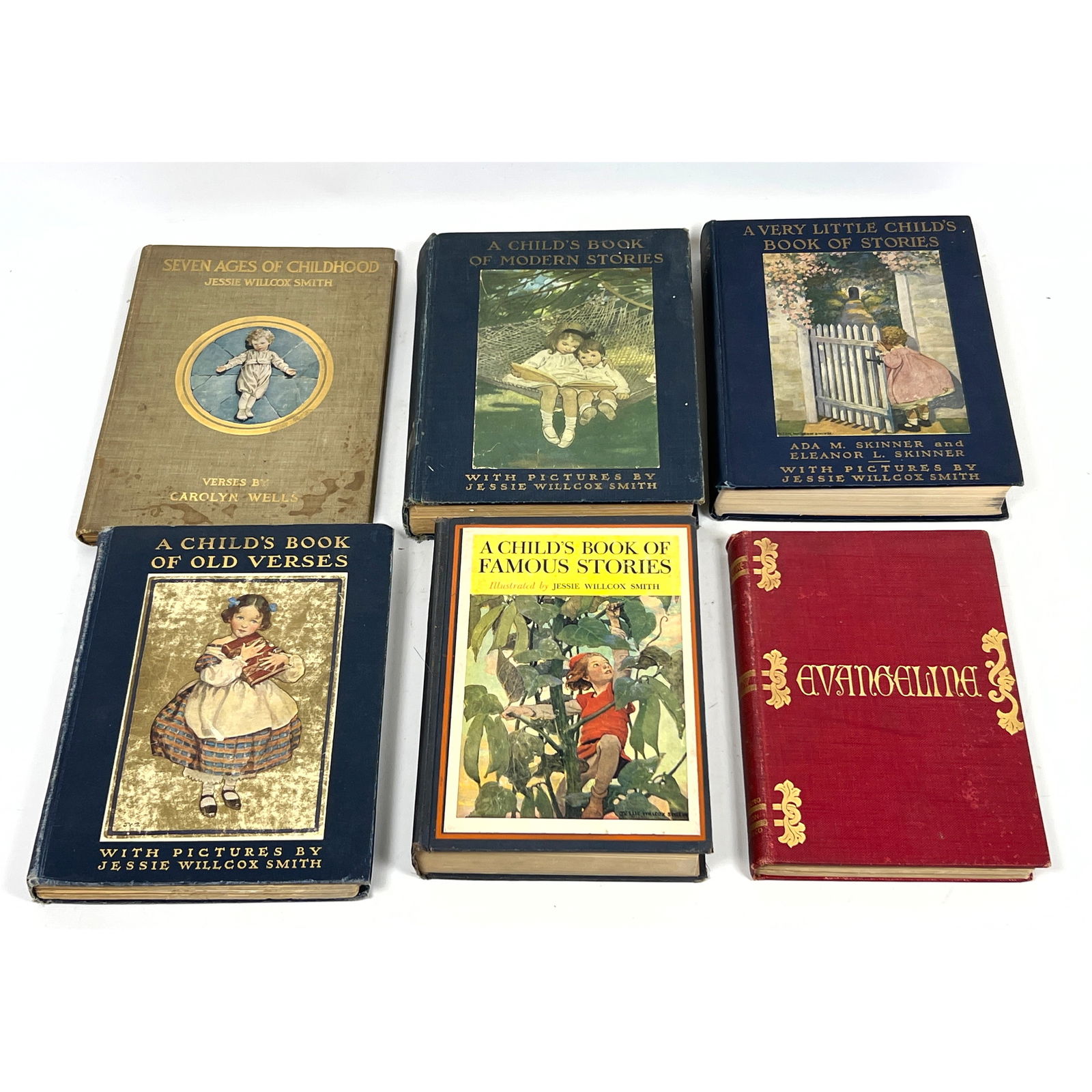 6pcs Jessie Wilcox Smith Illustrated Books. 'A Child's Book of Famous Stories' selected and edited b (1 of 19)