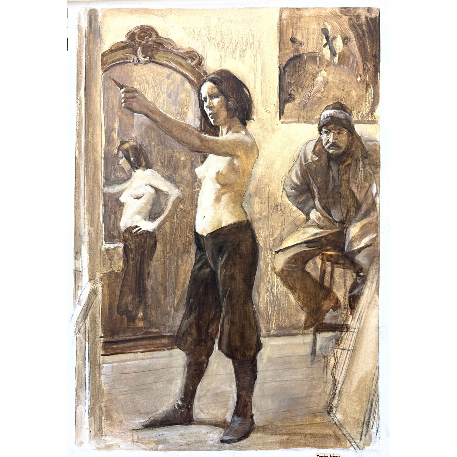 BURTON SILVERMAN Original Painting on hardboard. Unsigned. For the book The Magic Barrel by Bernard: BURTON SILVERMAN Original Painting on hardboard. Unsigned. For the book The Magic Barrel by Bernard Malamud Franklin Library Illustrations by BURTON SILVERMAN. Acquired From the Franklin Mint archives