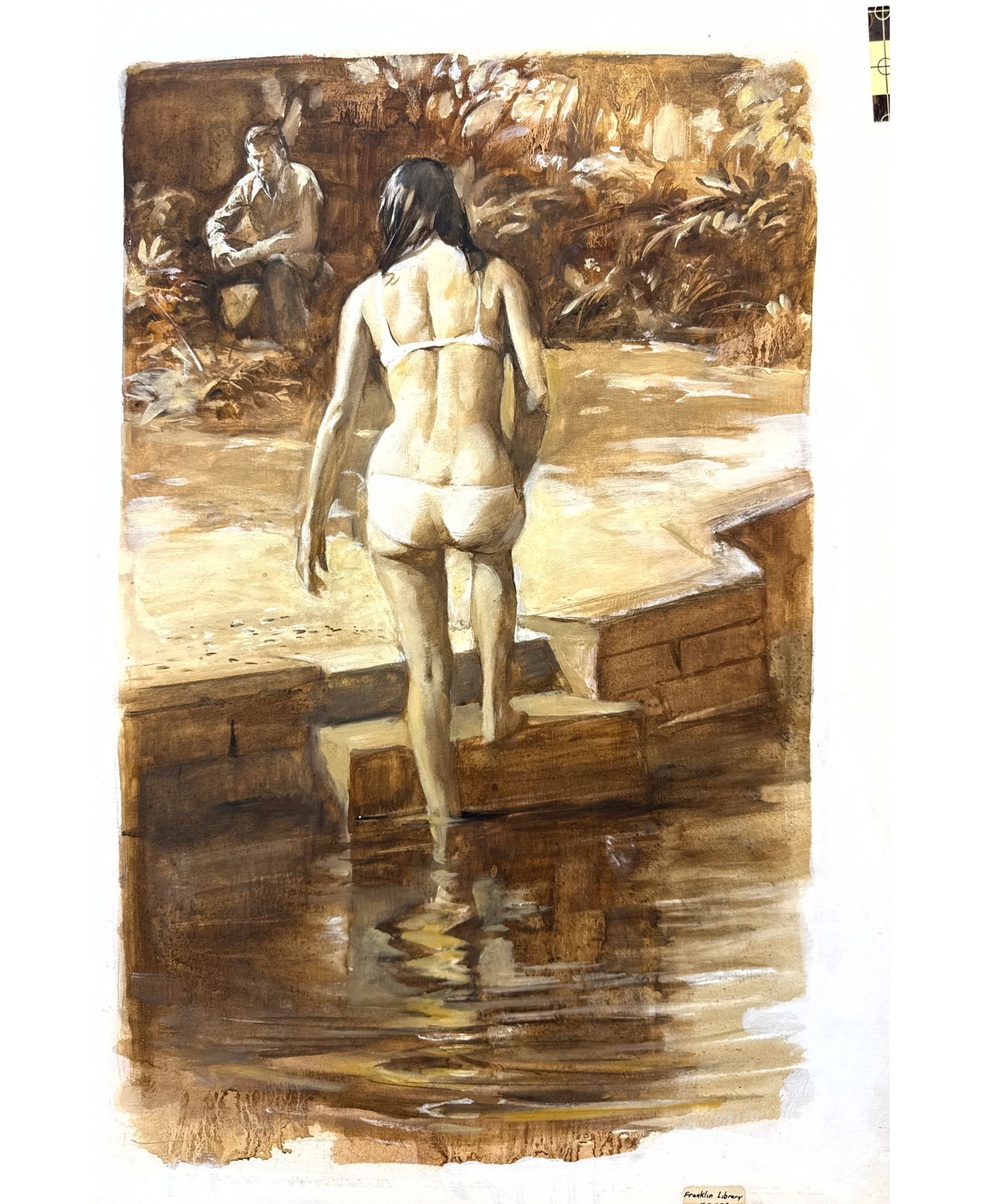 BURTON SILVERMAN Original Painting on hardboard. Unsigned. For the book The Magic Barrel by Bernard: BURTON SILVERMAN Original Painting on hardboard. Unsigned. For the book The Magic Barrel by Bernard Malamud Franklin Library Illustrations by BURTON SILVERMAN. Acquired From the Franklin Mint archives