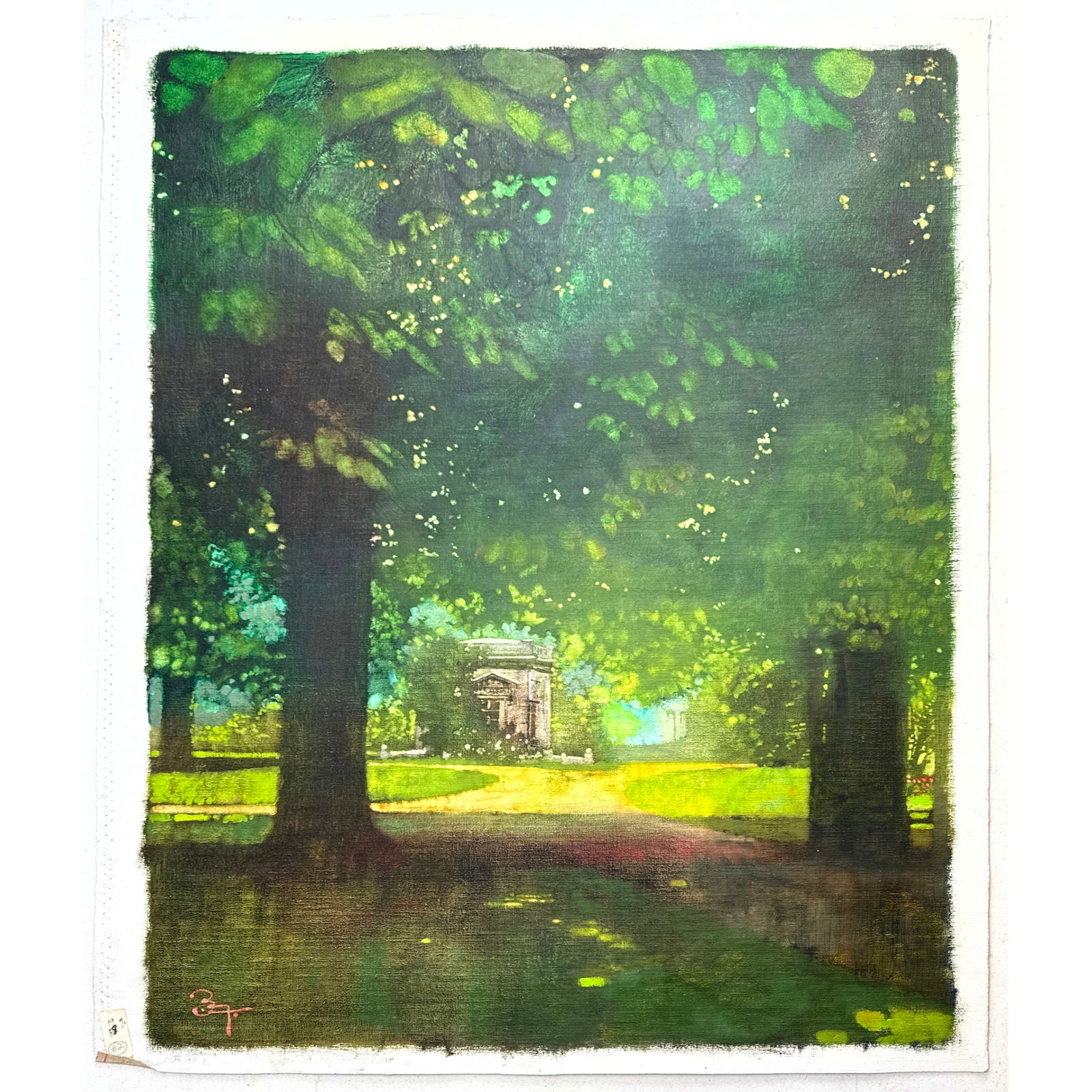 BERNARD Bernie FUCHS Original Painting on unstretched canvas. Signed BF. For the book The Ambassado (1 of 9)