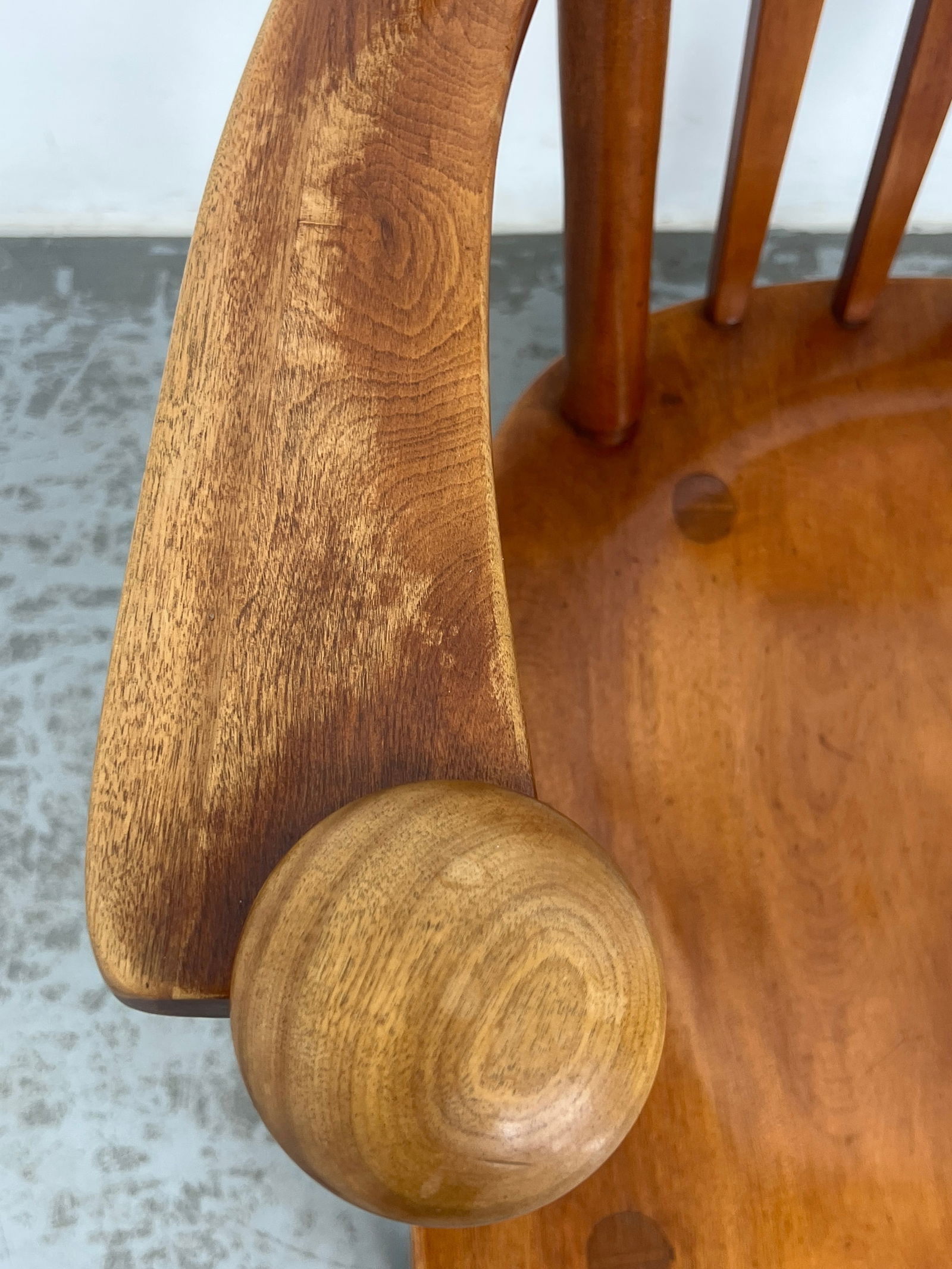 Herman Devries Cushman Branded Arm Lounge Chair. Solid Maple. - 6