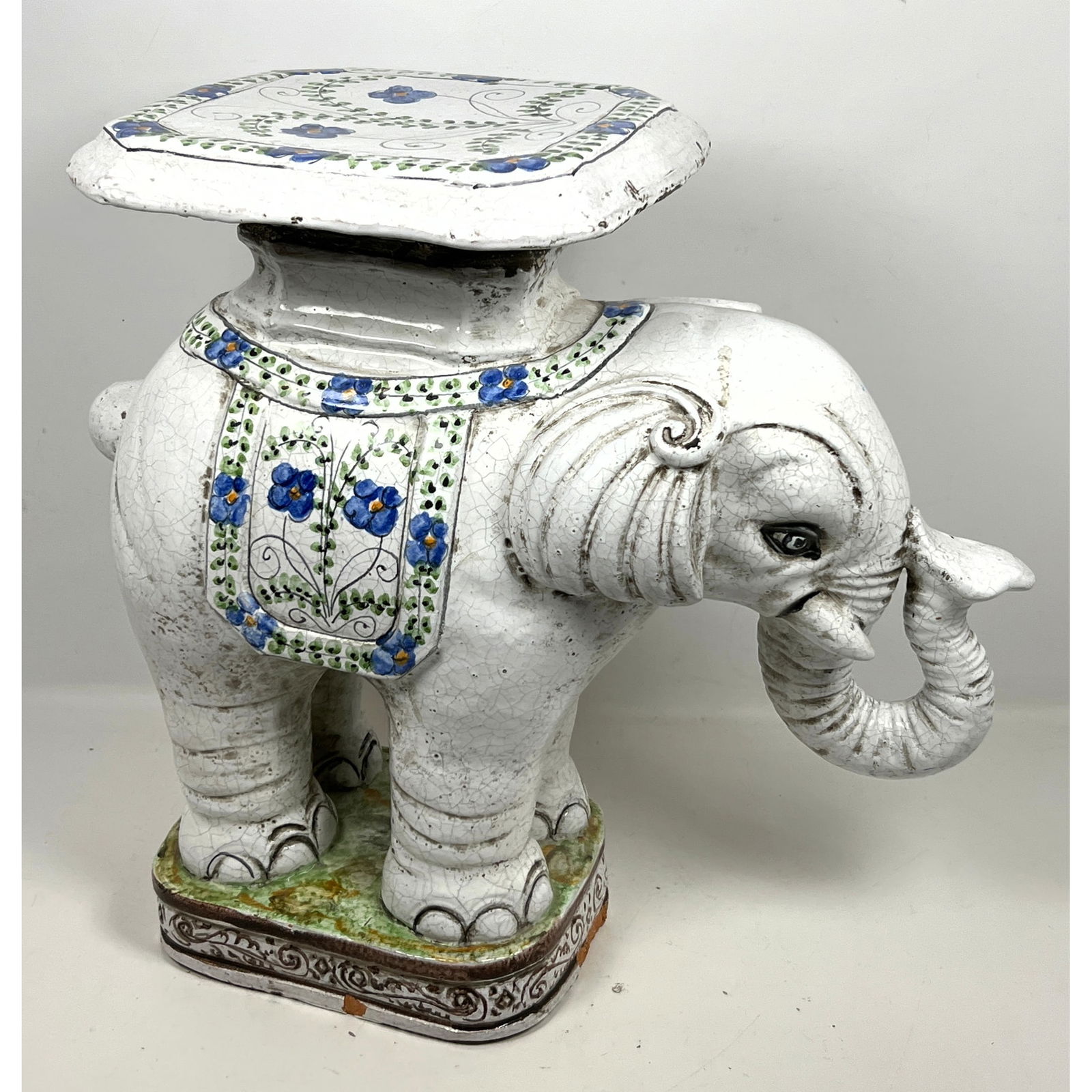 Asian Style Elephant Form Garden Seat Pedestal. (1 of 11)