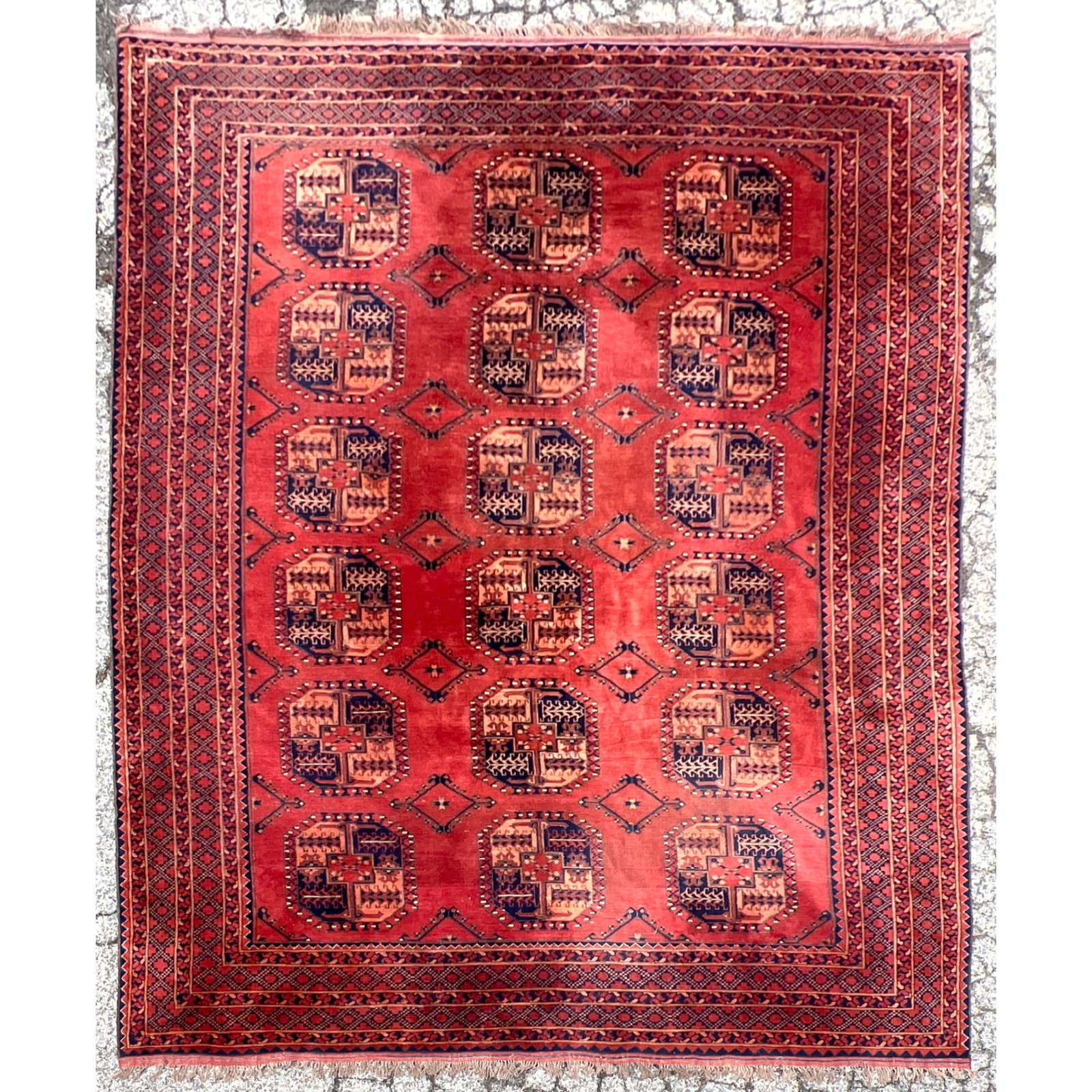 8'3 X 12'1 Handmade Ersari Style Carpet Rug. (1 of 11)