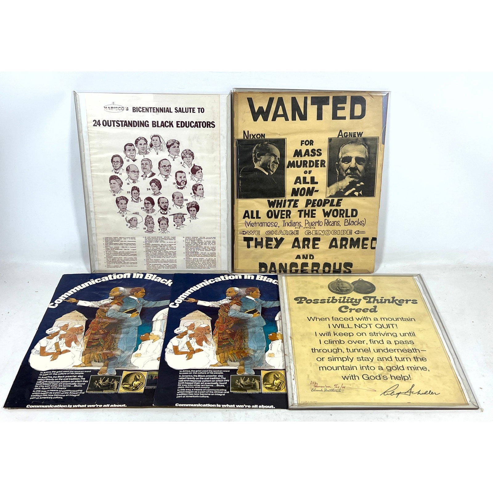 5pc posters. Black Political Posters. 1970s focuses on African American history, social justice, and (1 of 17)