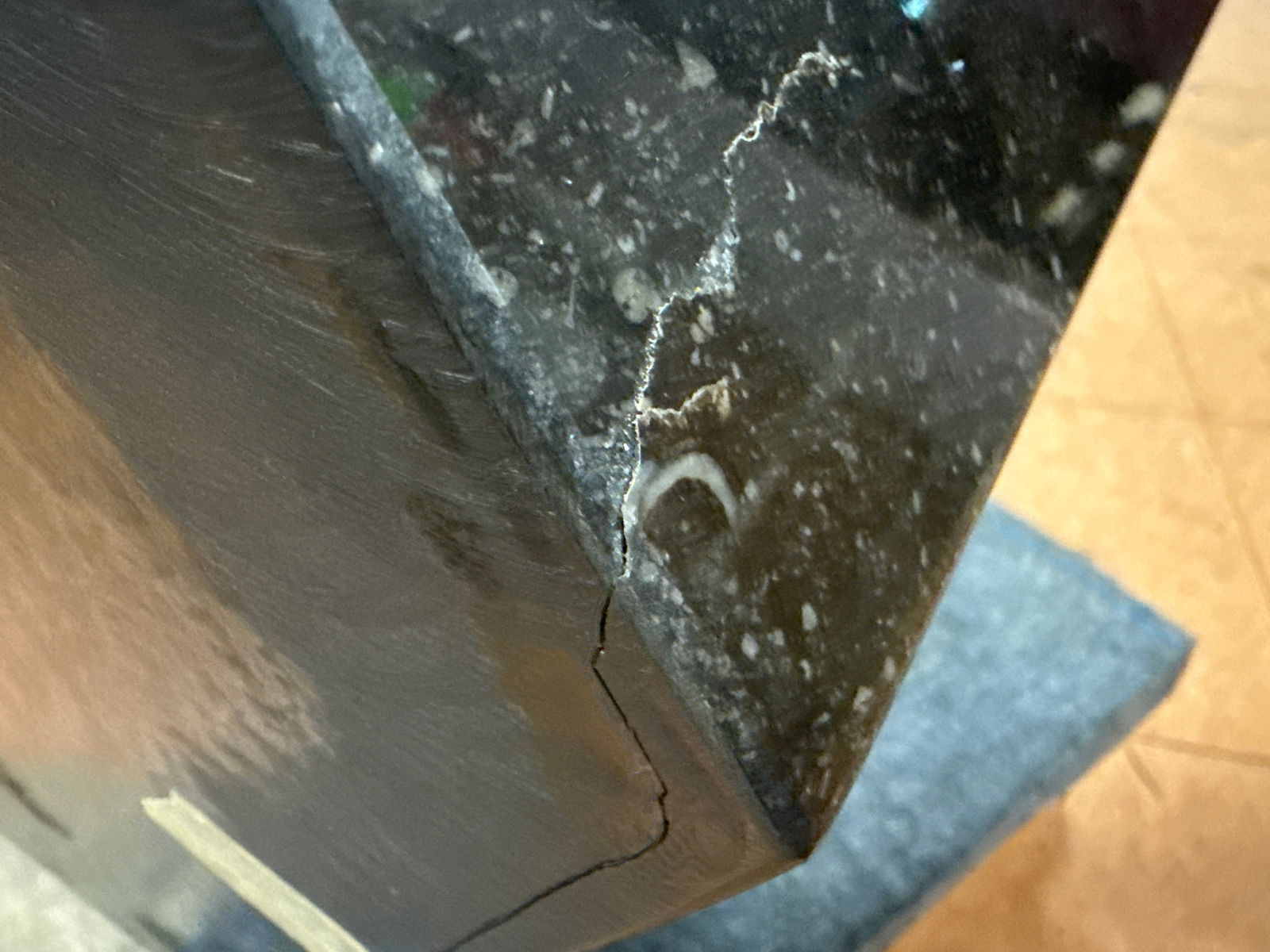 Stone Veneer Hexagonal Pedestal Side Table. - 7