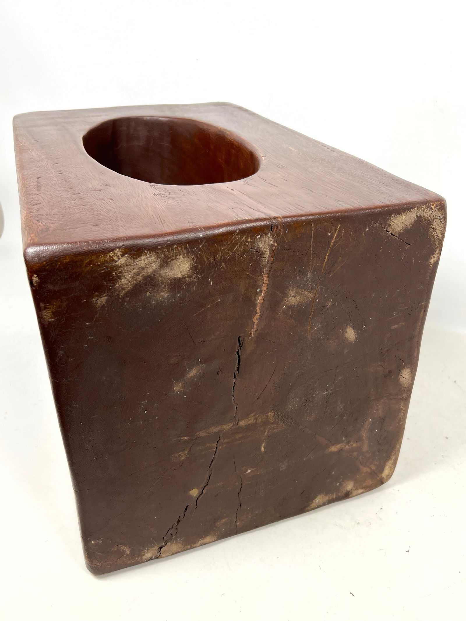 Solid Wood Pedestal Accent Stool Table. - 10