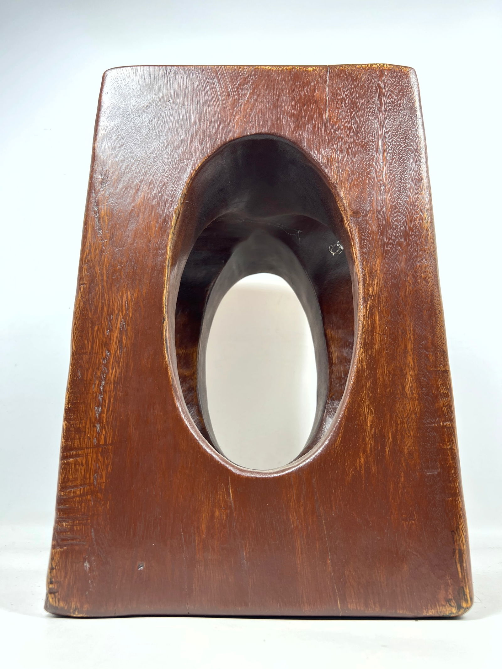 Solid Wood Pedestal Accent Stool Table. - 7