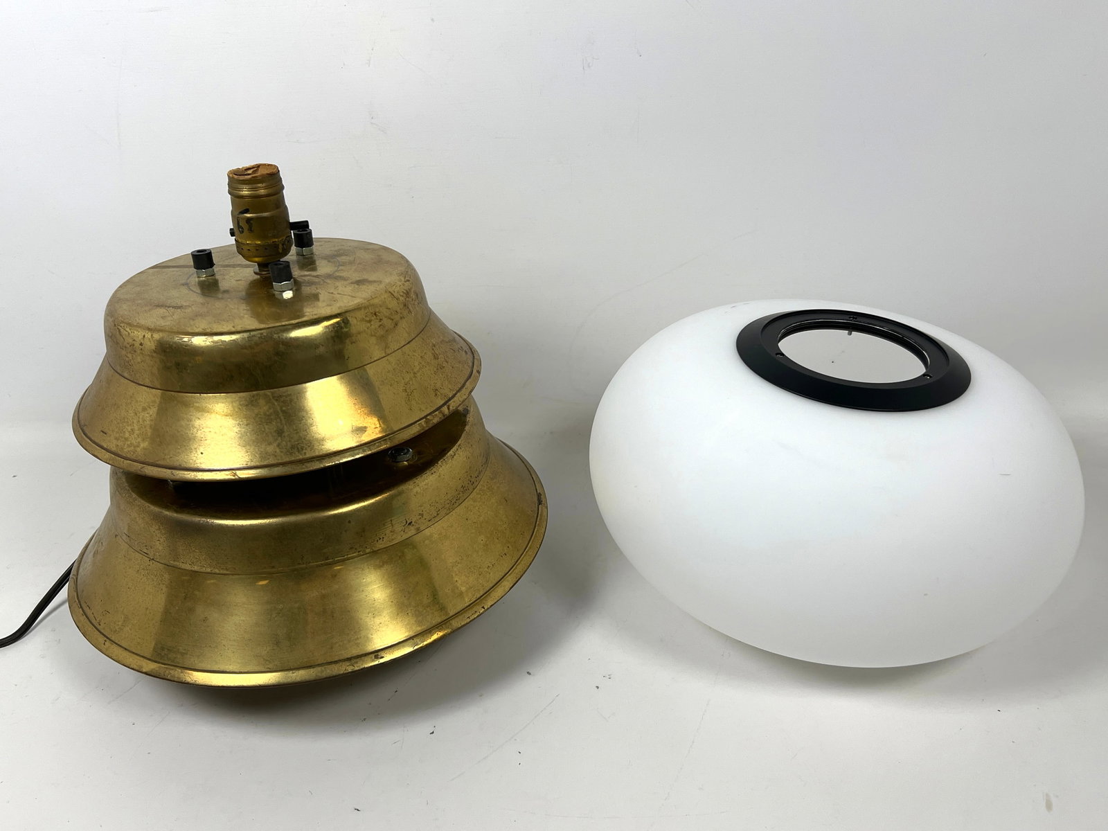 Custom made Mushroom Table Lamp. Found object constructed base. - 10