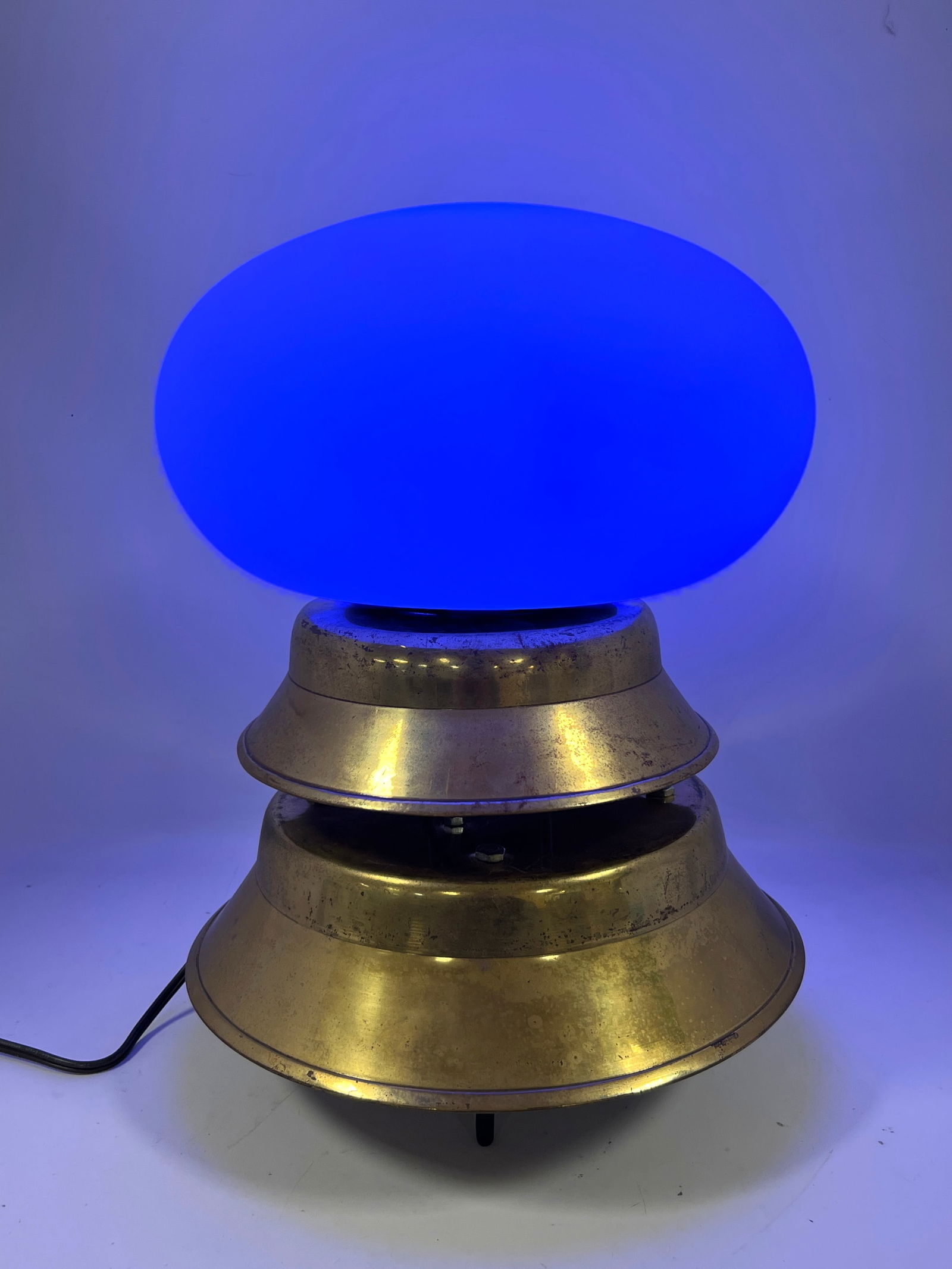 Custom made Mushroom Table Lamp. Found object constructed base. - 3