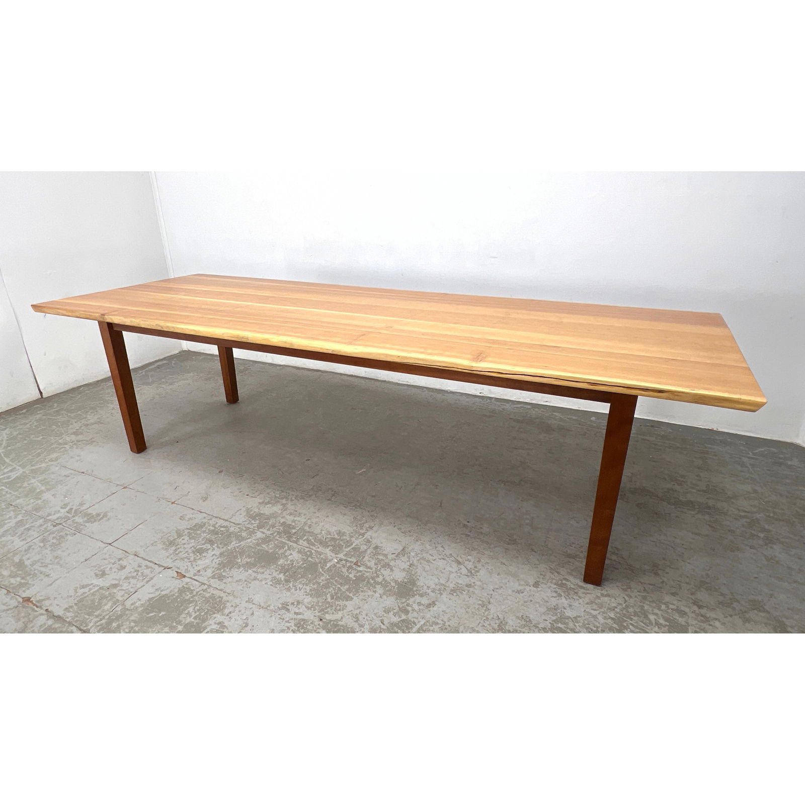 Woodworker Studio Live Edge Dining Conference Table. Joined Plank Top on Square Tapered Legs. No art (1 of 10)