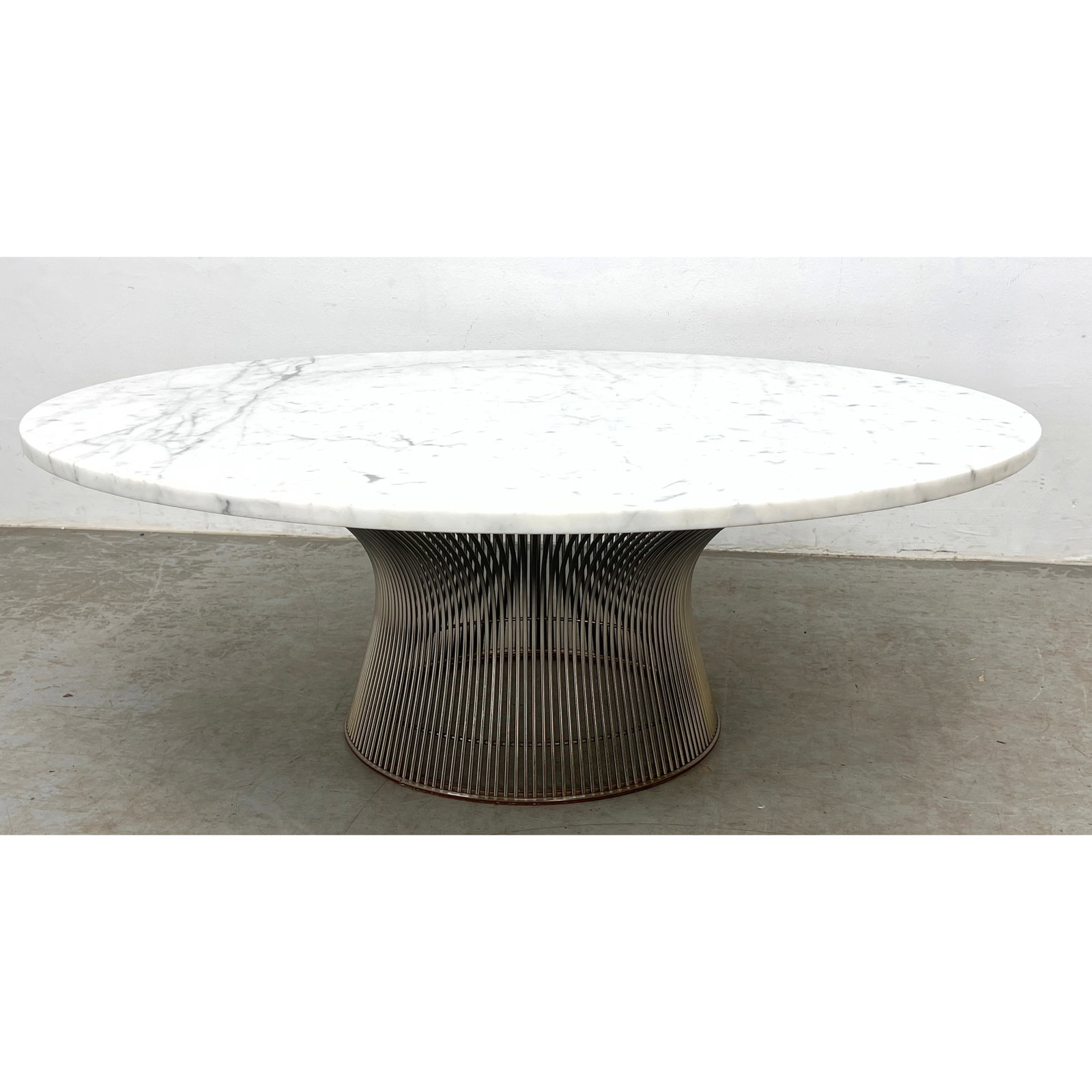 WARREN PLATNER Metal Rod Frame Cocktail Coffee Table. Replaced marble top. (1 of 7)