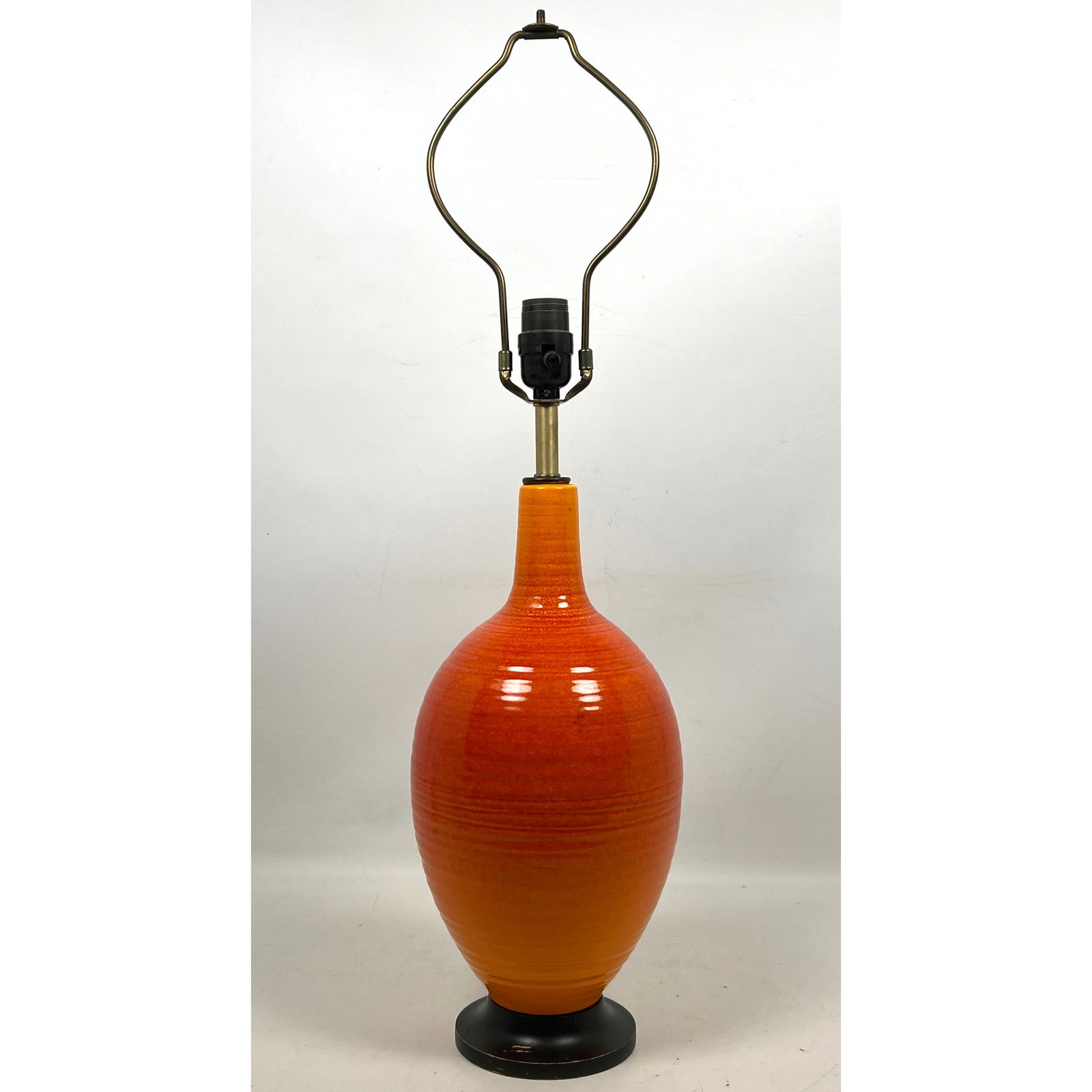 Italian Style Glazed Pottery Table Lamp. Mid Century Modern (1 of 12)