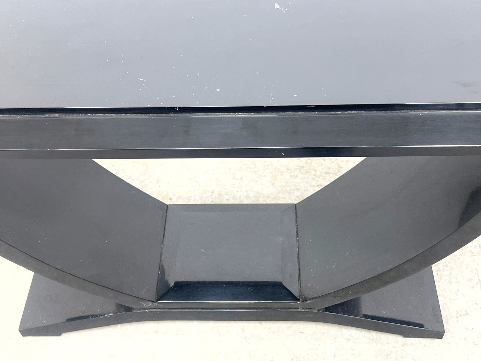Art Deco Style Black Lacquer Console Sofa Table. - 6