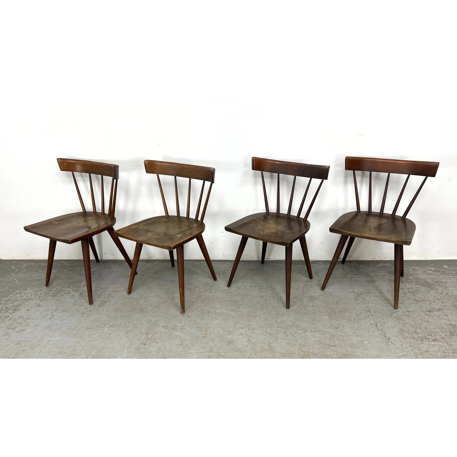 Set 4 Paul McCobb Spindle Back Chairs. as/is (1 of 10)