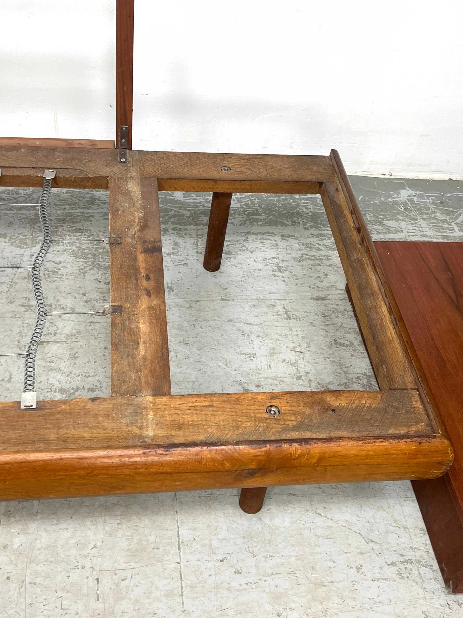 Adrian Pearsall Mid Century Modern Sofa Couch with drawer ends on base. - 10